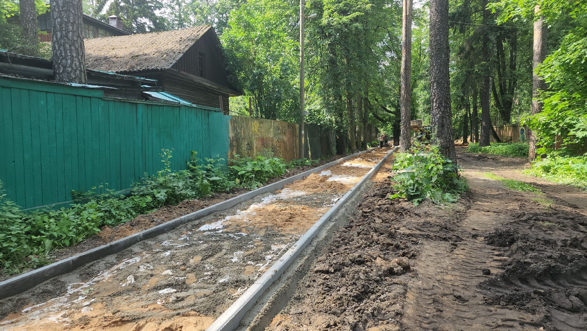 пушкино, вертикалки, благоустройство, пешеходная дорожка, пешком в подмосковье,асфальтовое покрытие, бортовой камень, тротуар,