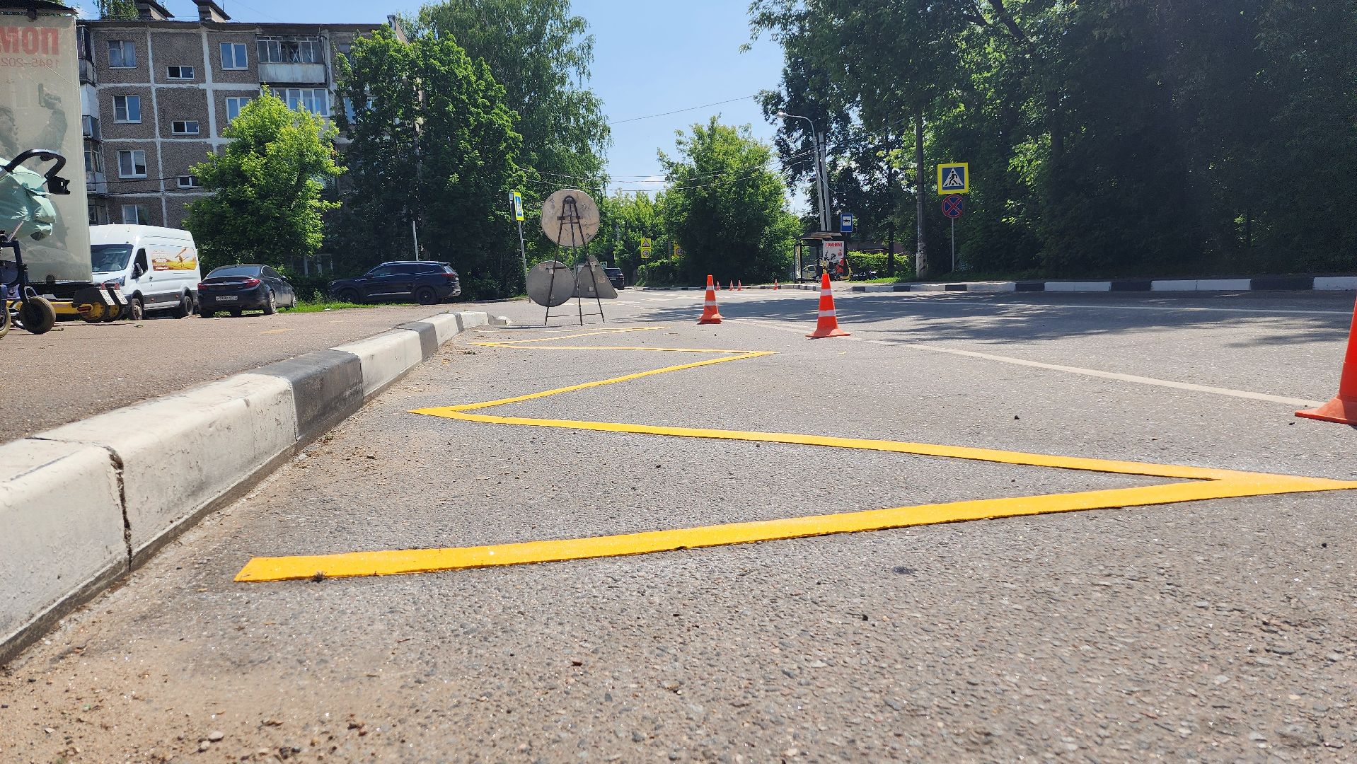 дороги, разметка, дорожная разметка, домодедово, подмосковье, автобусная остановка, общественный транспорт,