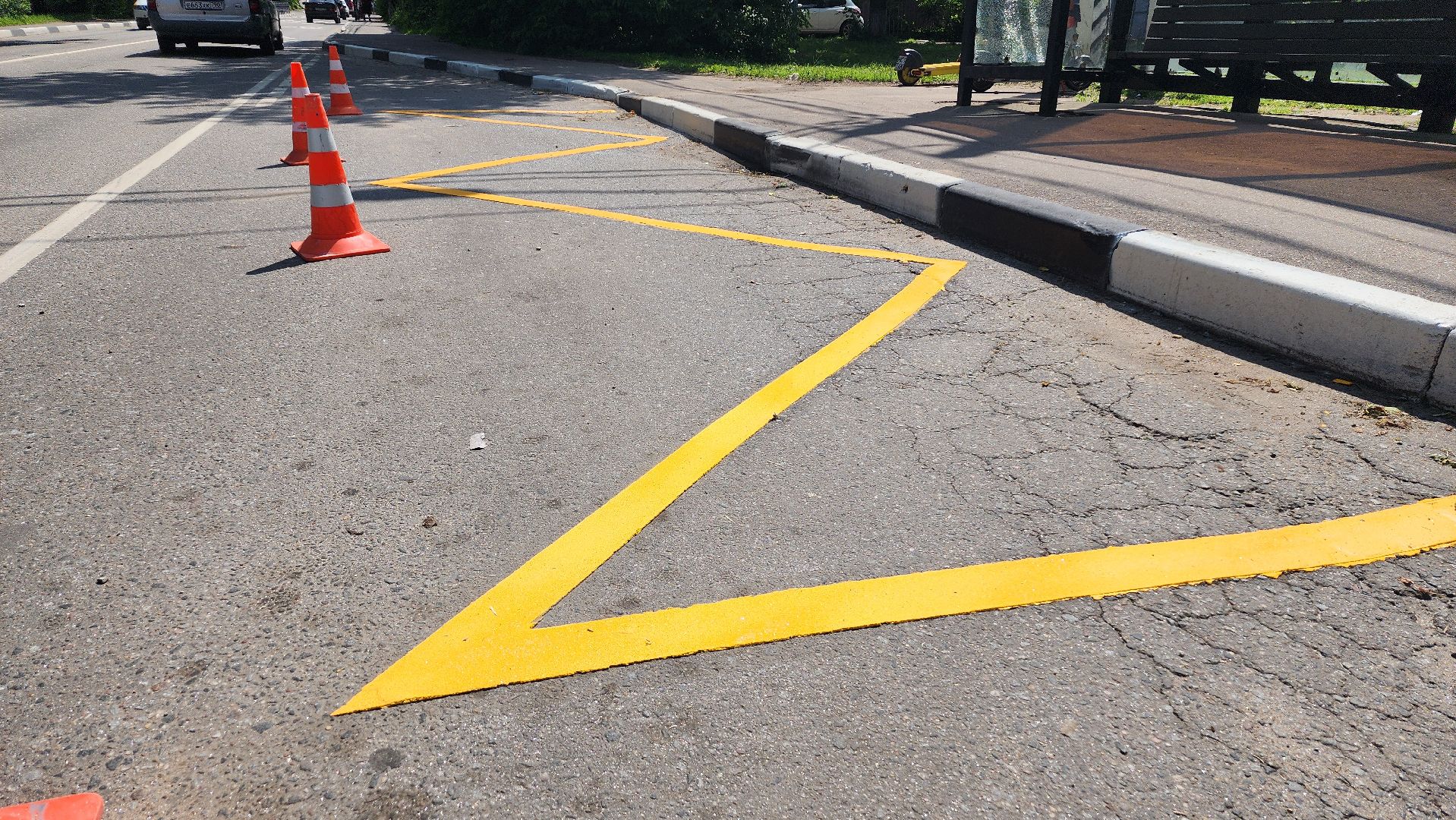 дороги, разметка, дорожная разметка, домодедово, подмосковье, автобусная остановка, общественный транспорт,