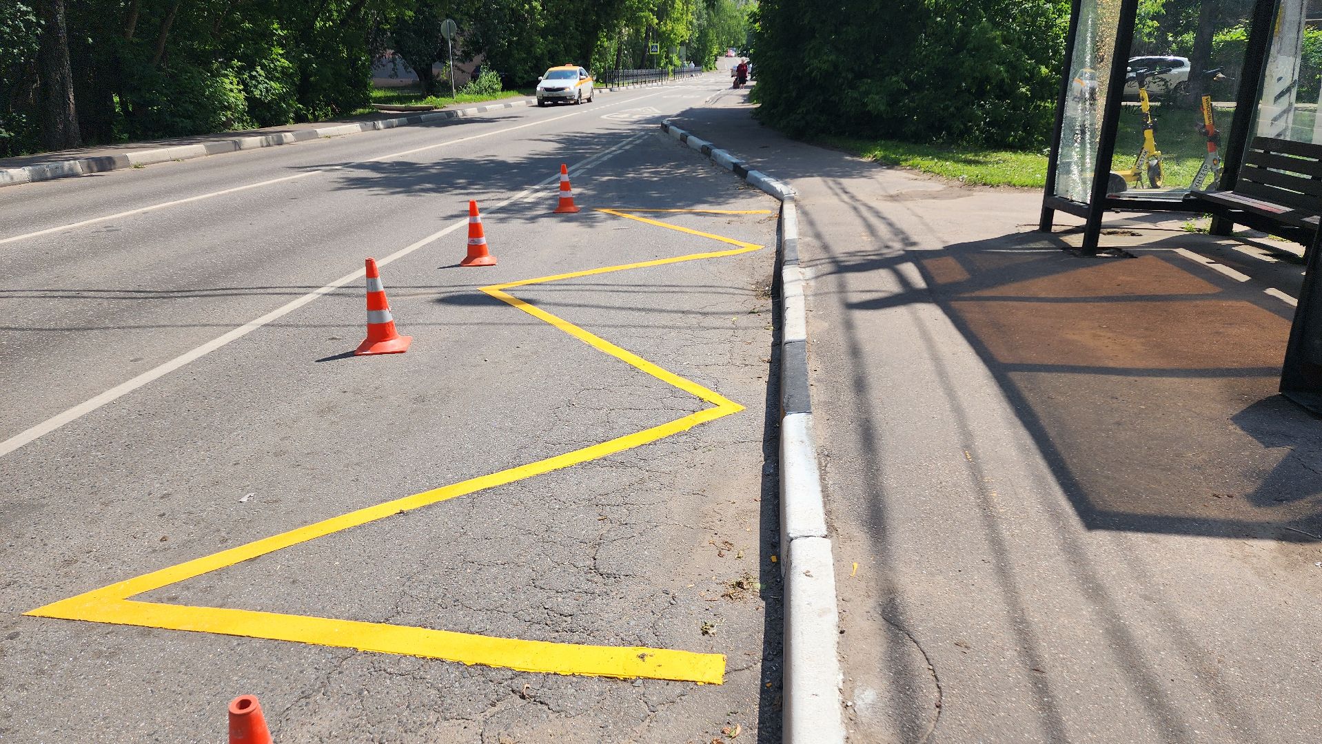 дороги, разметка, дорожная разметка, домодедово, подмосковье, автобусная остановка, общественный транспорт,