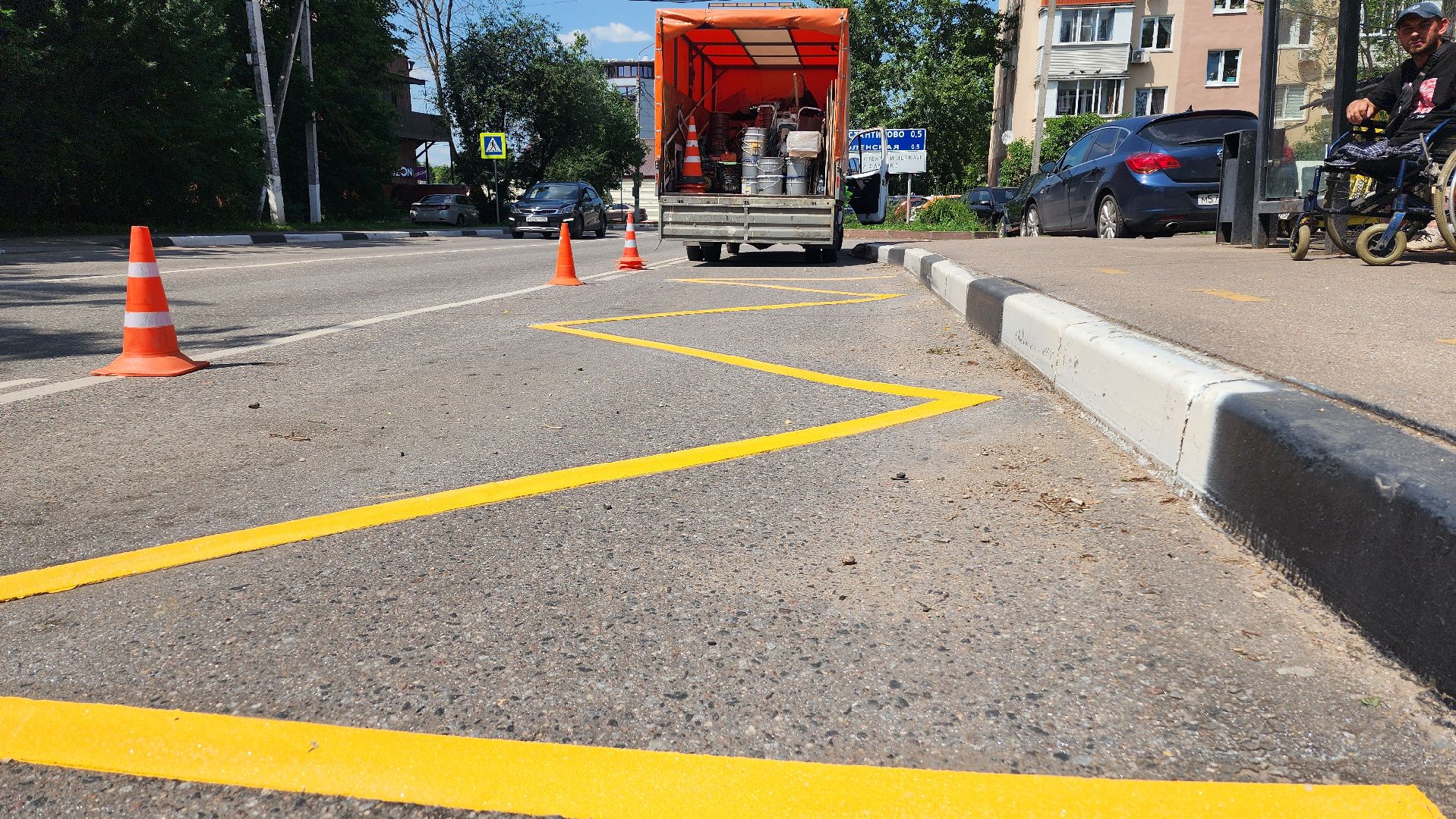 дороги, разметка, дорожная разметка, домодедово, подмосковье, автобусная остановка, общественный транспорт,