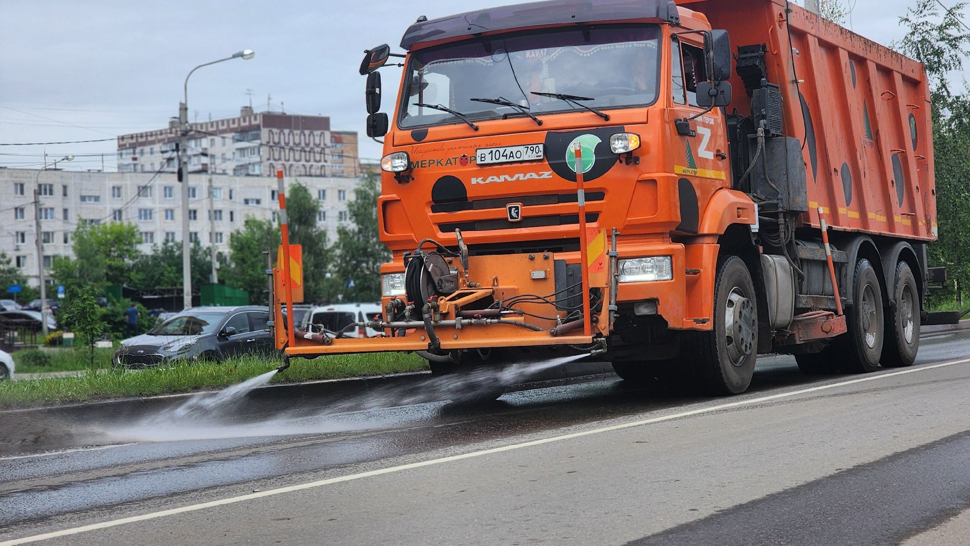 дороги, жкх, полив дорог, лосино-петровский,