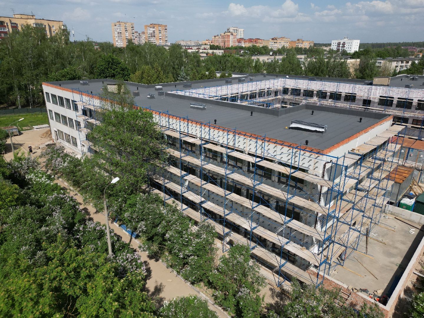 видео с коптера, ремонт лицея в истре, образование в истре,