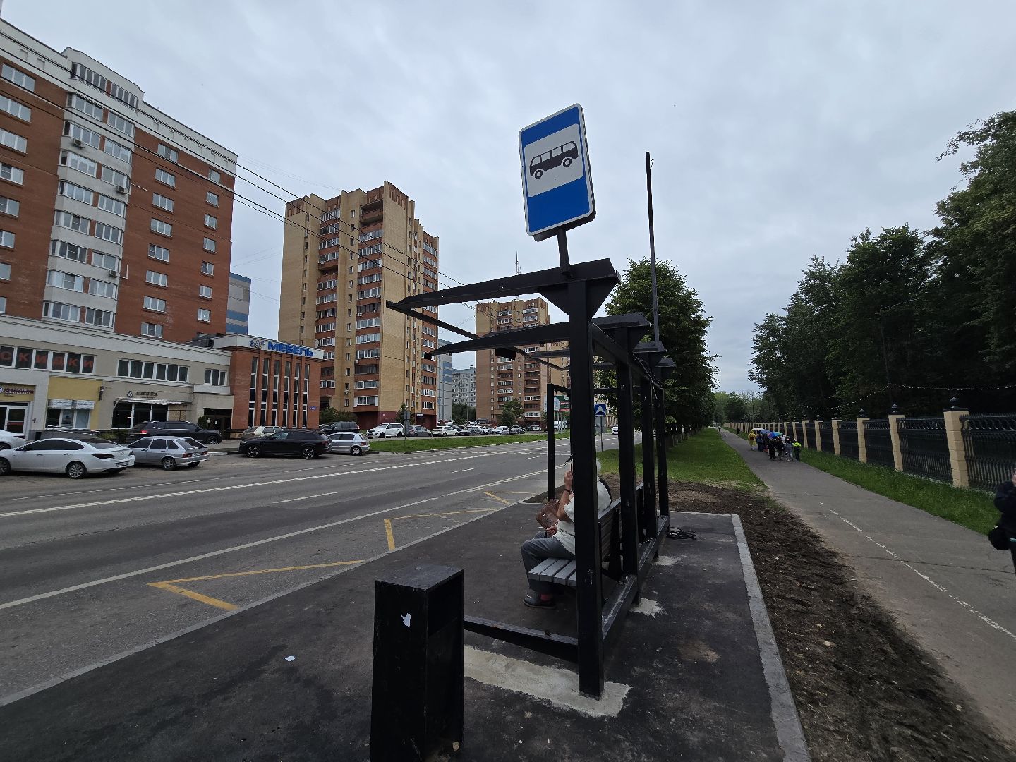 Коломна, автобусная остановка, автобусный павильон,