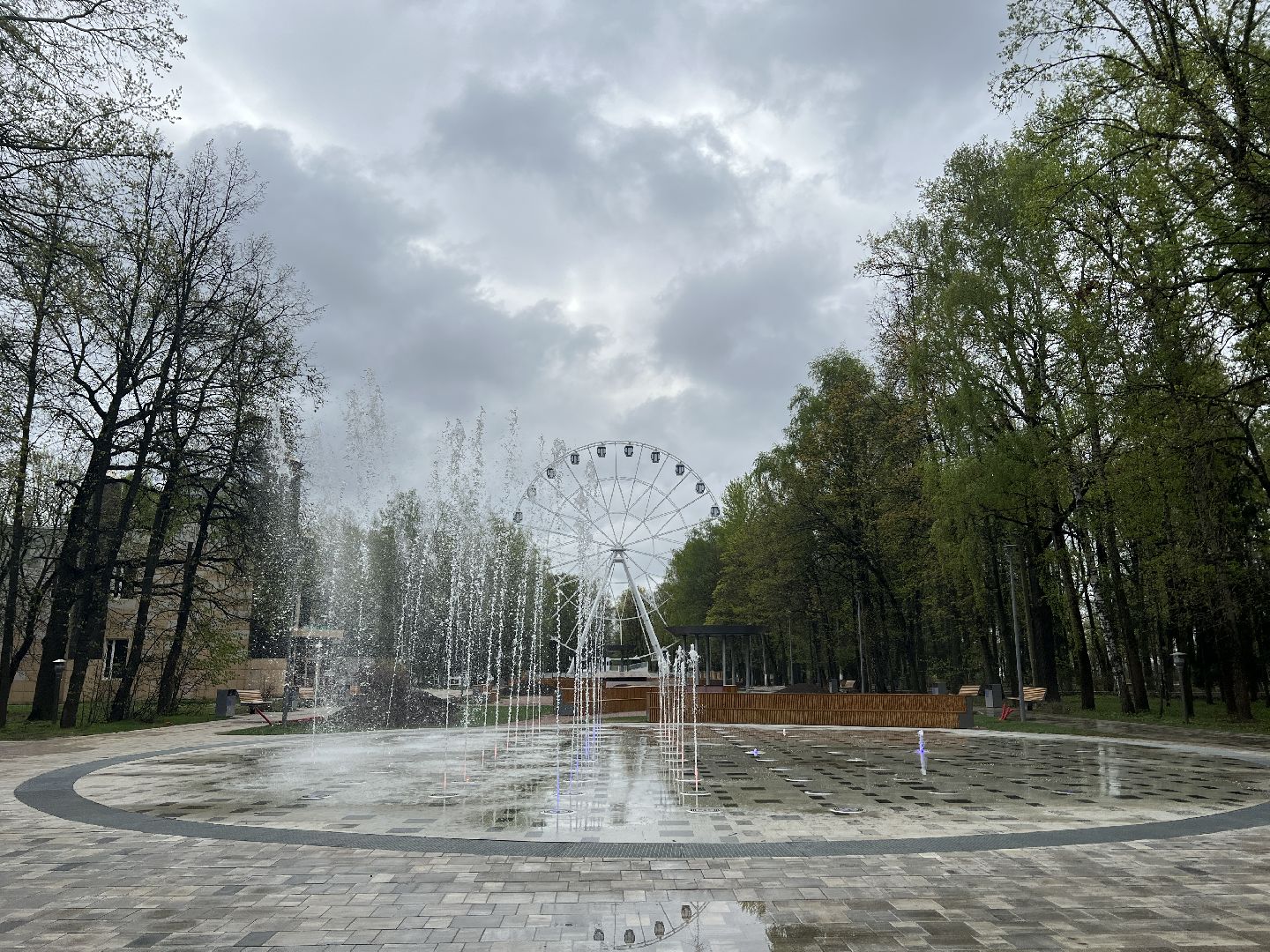 Химки, парк им. Толстого, фонтан, сухой фонтан, благоустройство