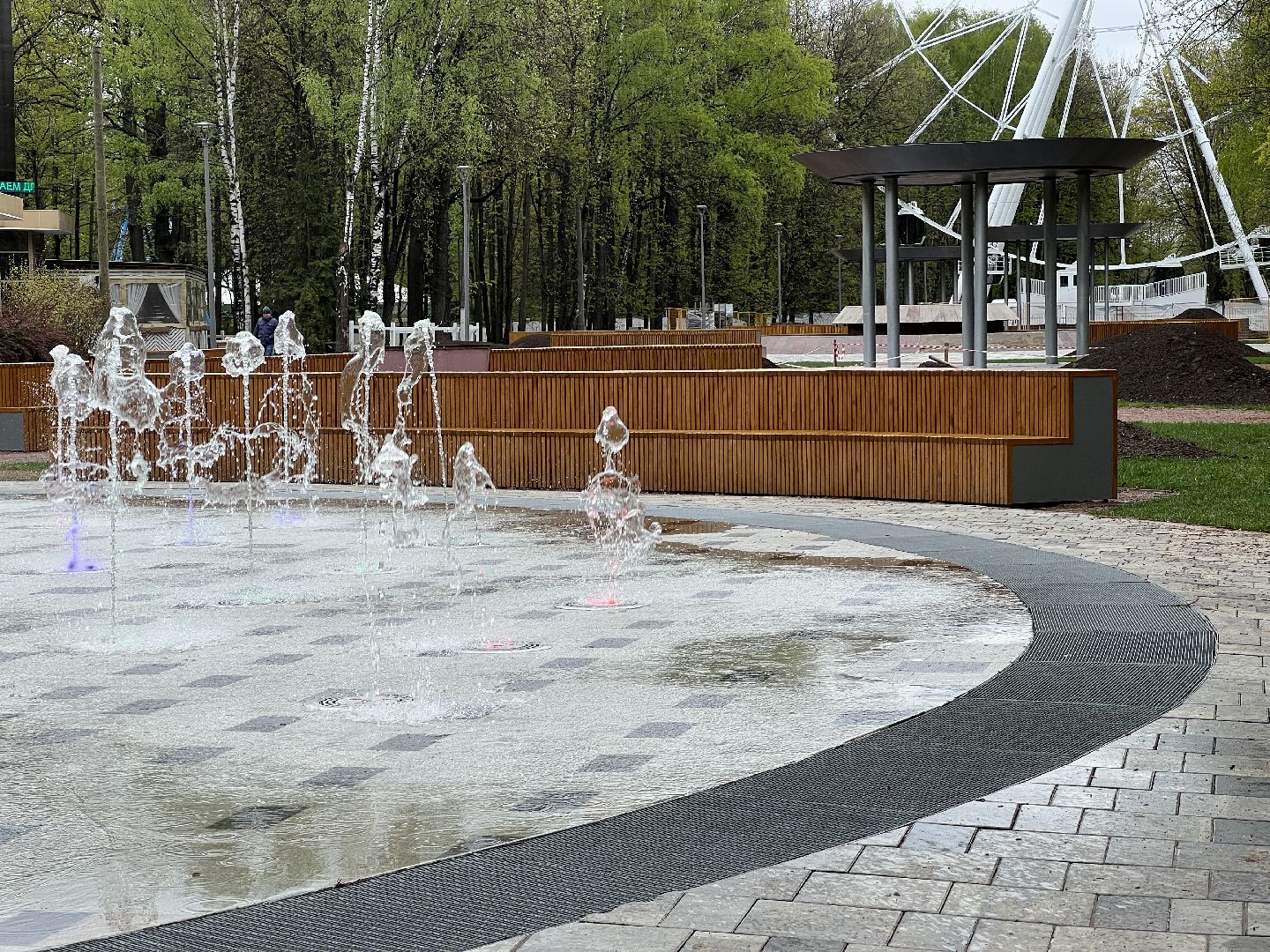 Химки, парк им. Толстого, фонтан, сухой фонтан, благоустройство