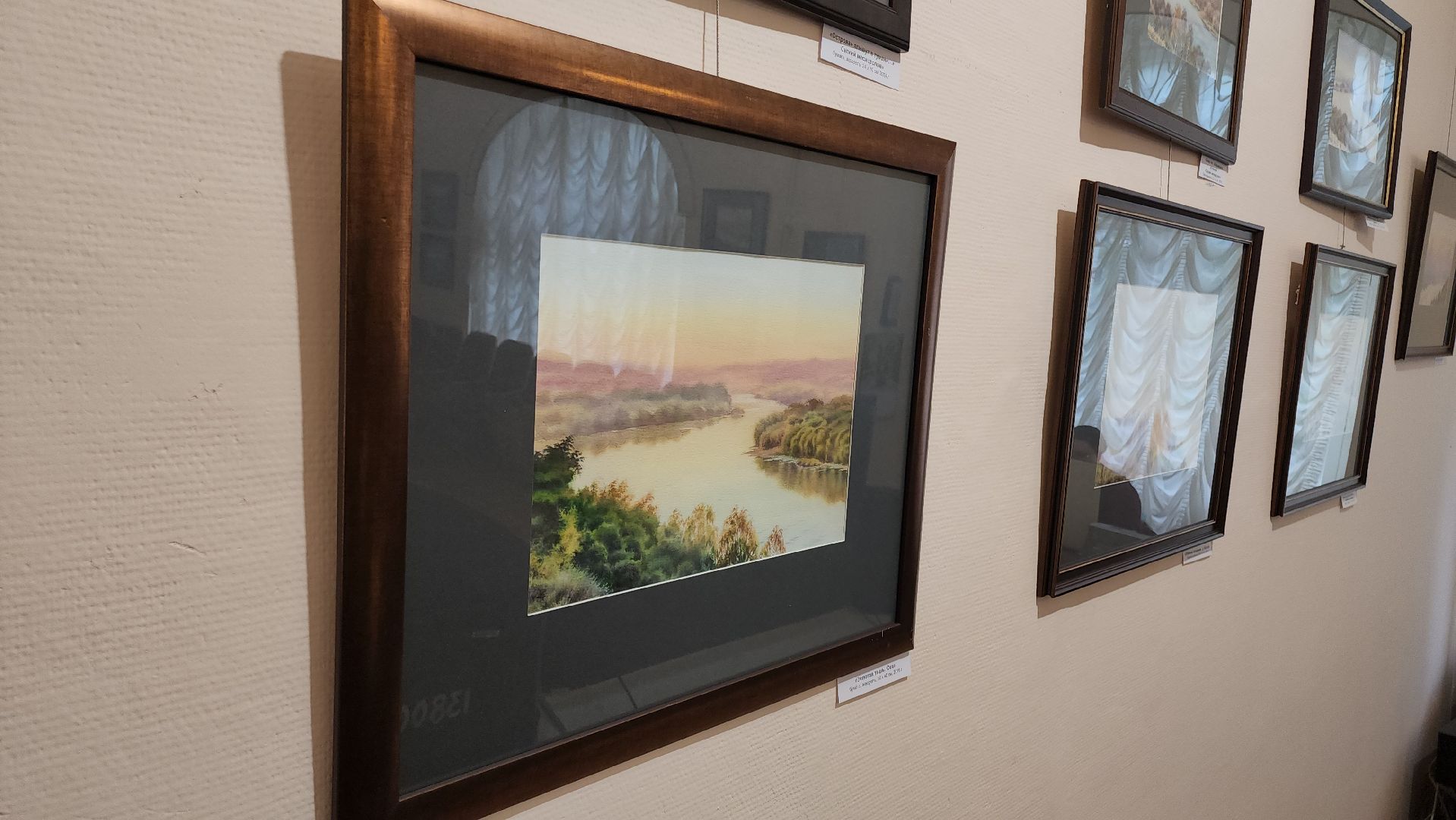 кашира, художественная выставка, краеведческий музей, картины, акварель , ока, пейзаж,