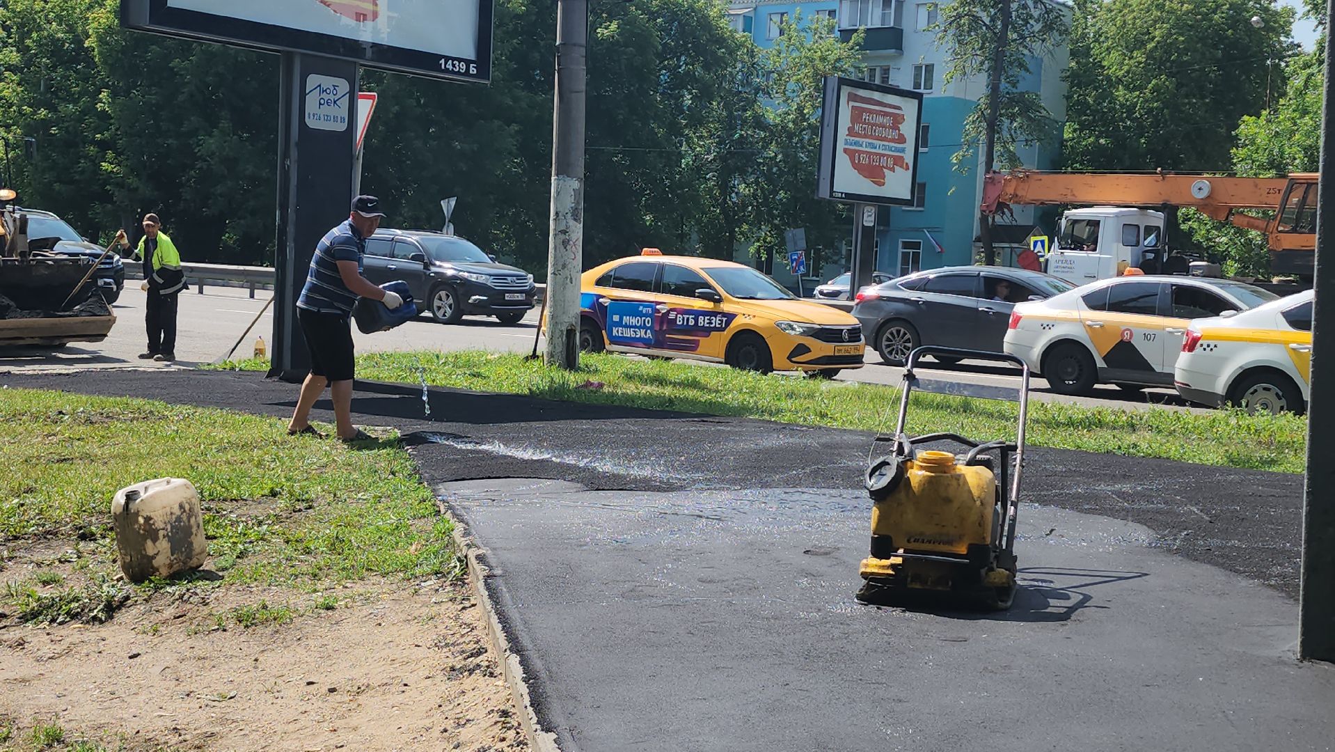 люберцы, подземный пешеходный переход, новый асфальт, ремонт тротуара,