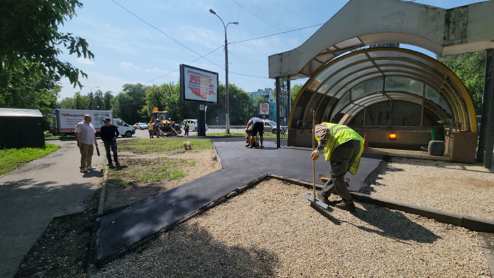 люберцы, подземный пешеходный переход, новый асфальт, ремонт тротуара,