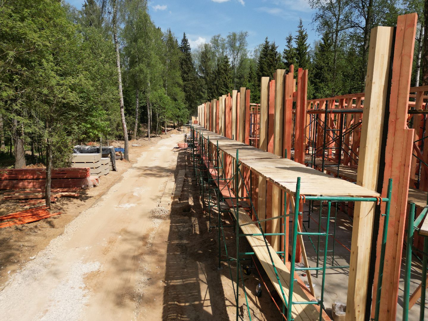 видео с коптера, лесопарк Соколка, благоустройство в истре,