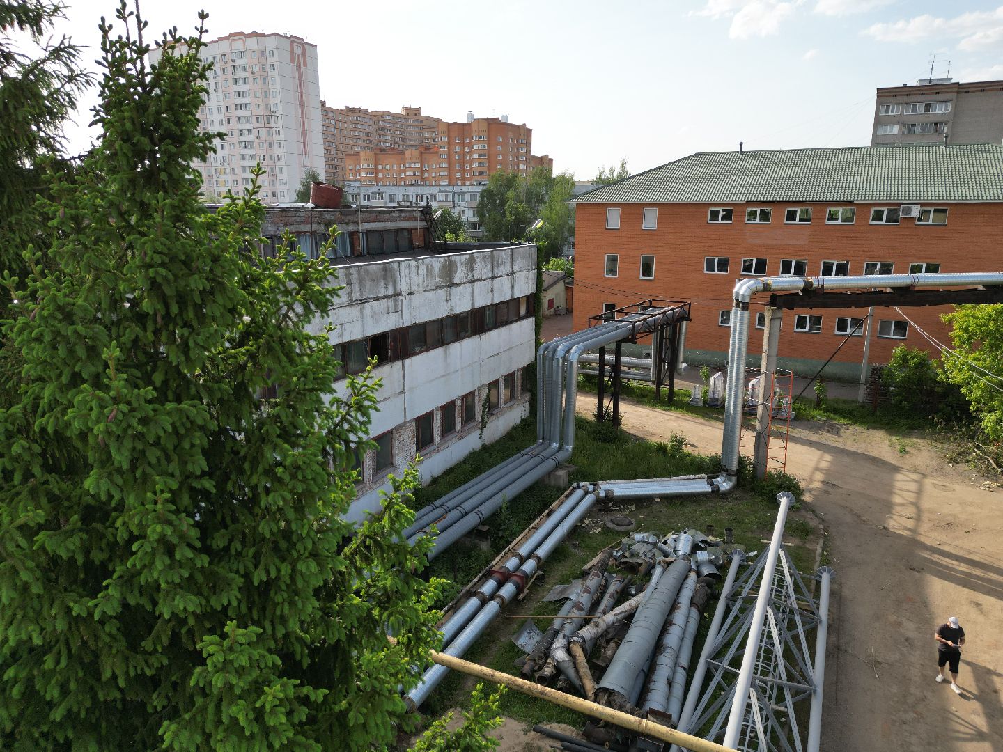 видео с коптера, котельная 8 в Истре, Дедовская котельная,