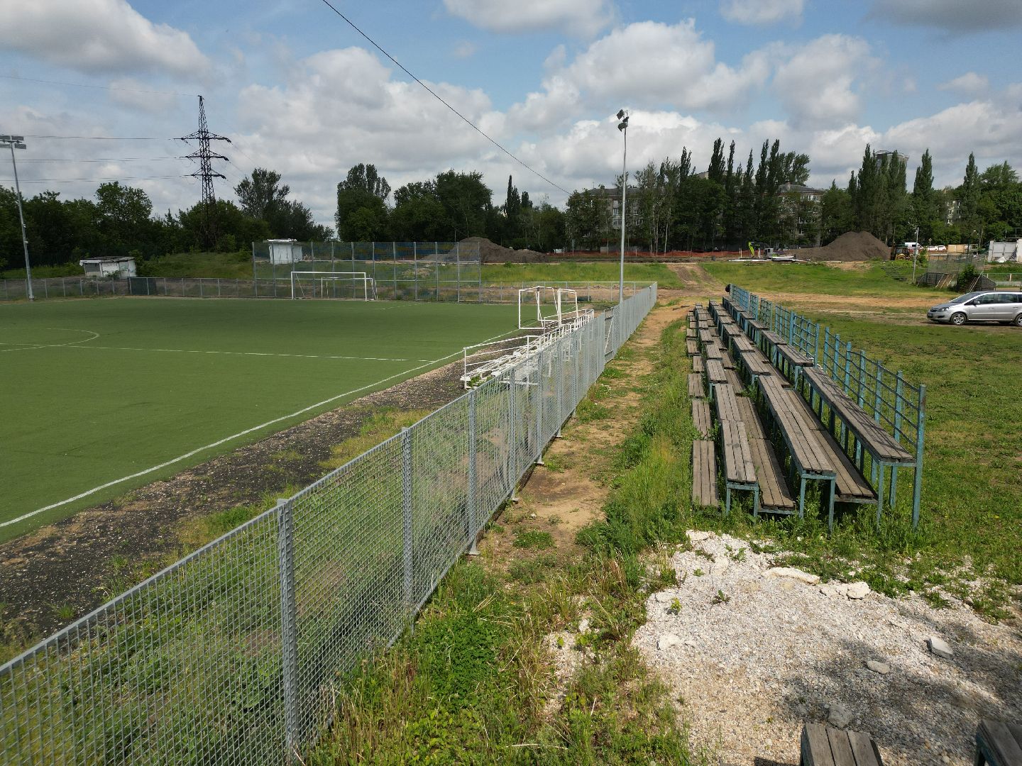 видео с коптера, стадион полет, спорт в лыткарине,