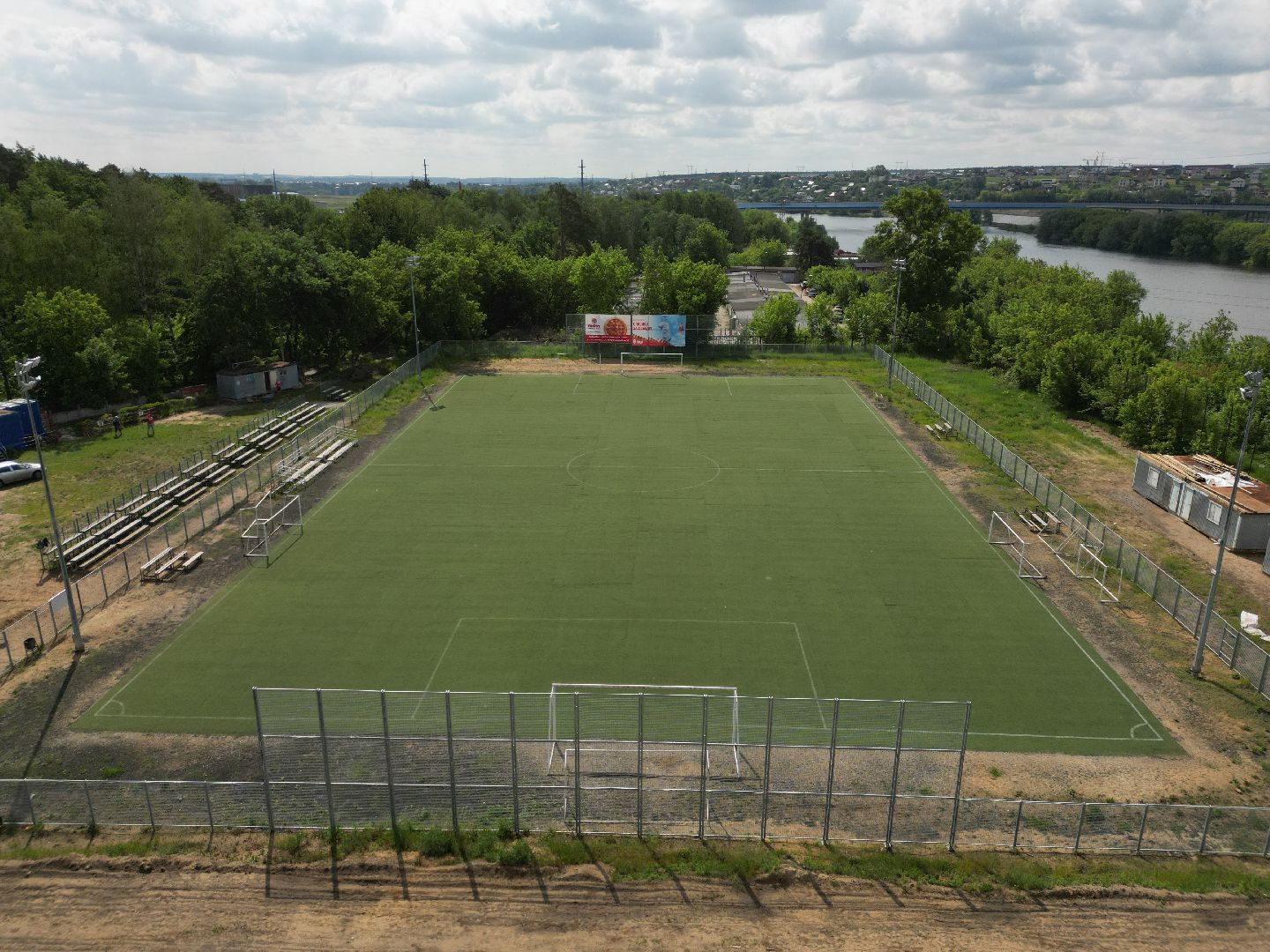 видео с коптера, стадион полет, спорт в лыткарине,