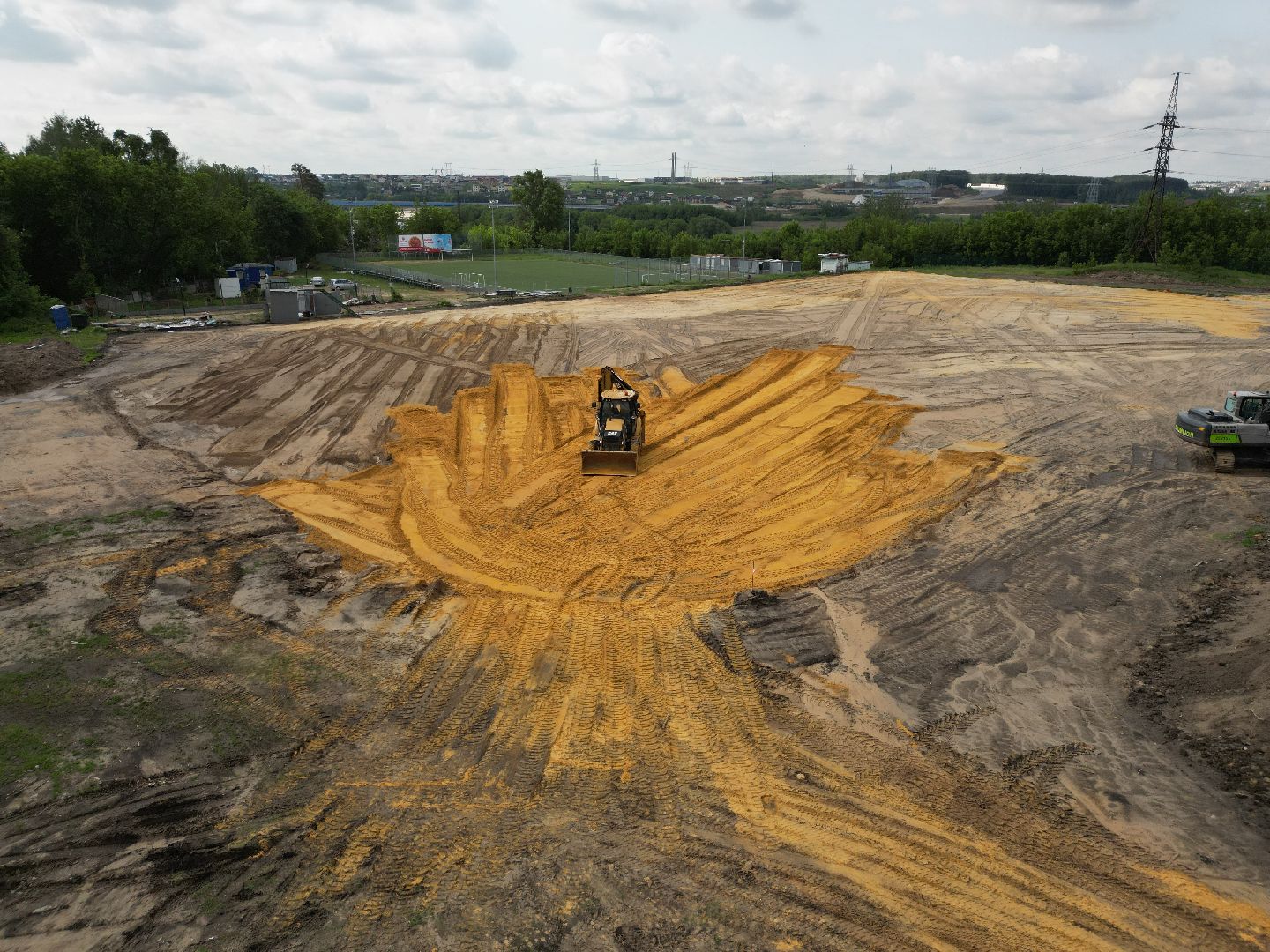 видео с коптера, стадион полет, спорт в лыткарине,