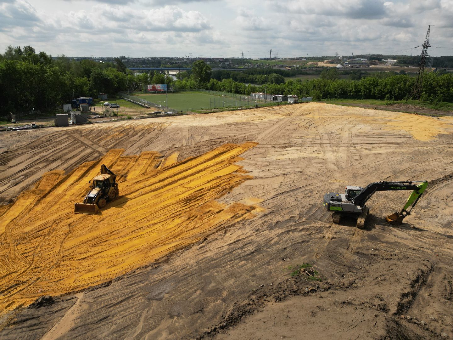 видео с коптера, стадион полет, спорт в лыткарине,