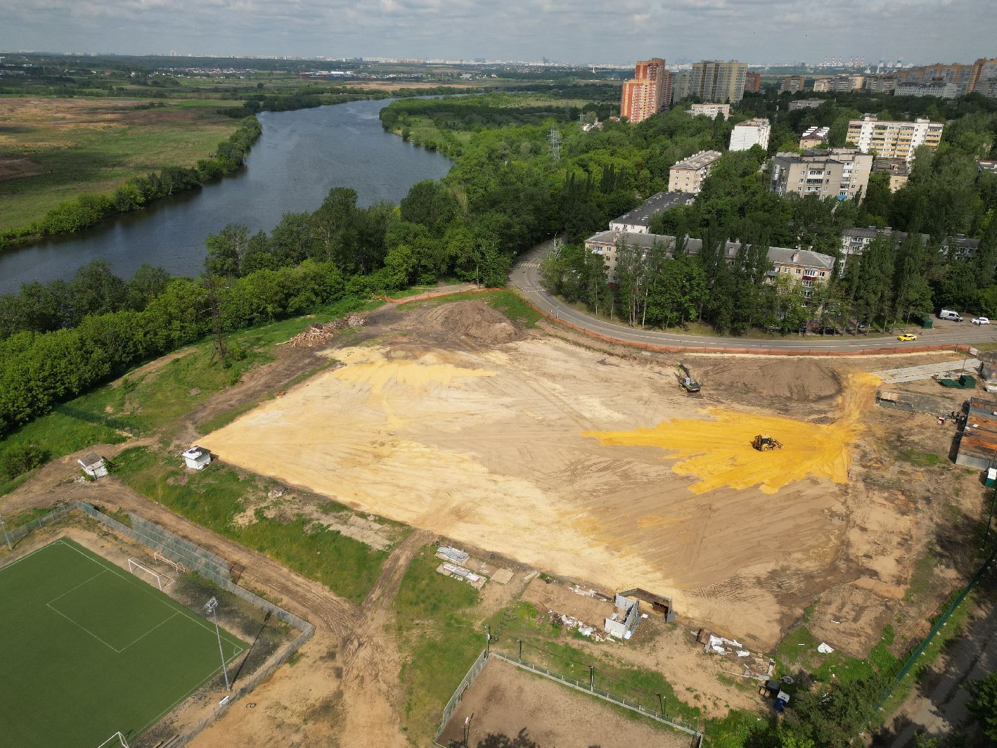 видео с коптера, стадион полет, спорт в лыткарине,