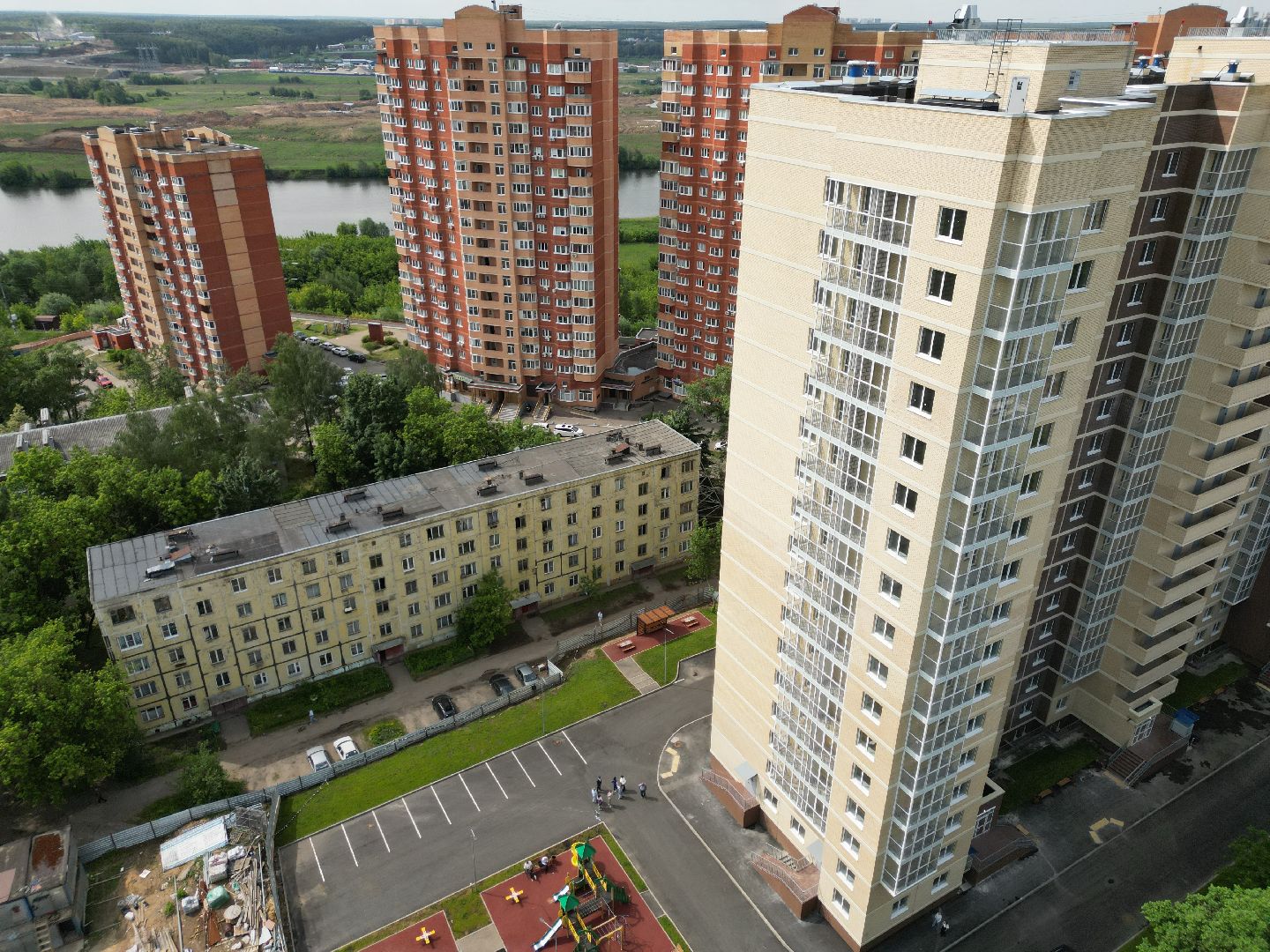 видео с коптера, переселение из ветхого жилья,