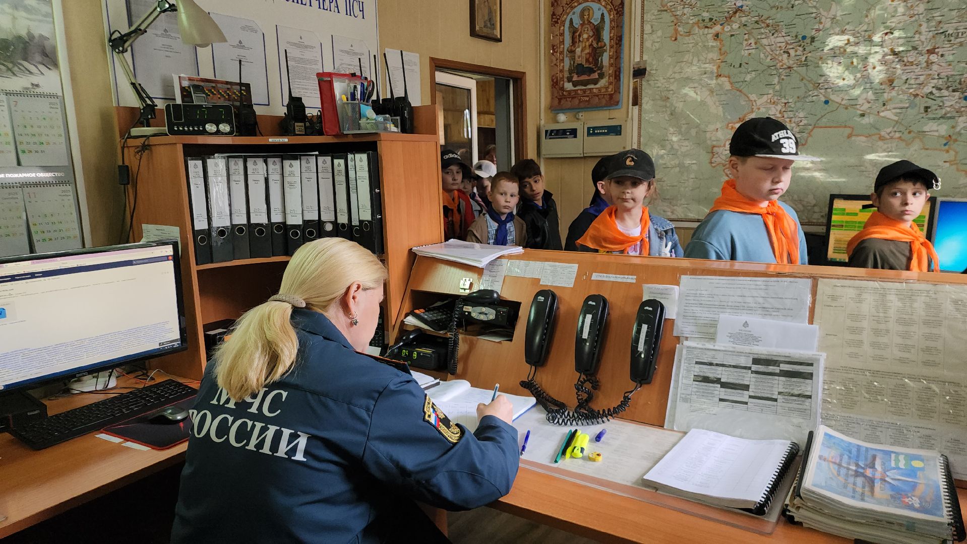 Истра, Дети, Экскурсия, Пожарная часть, Школьный лагерь,