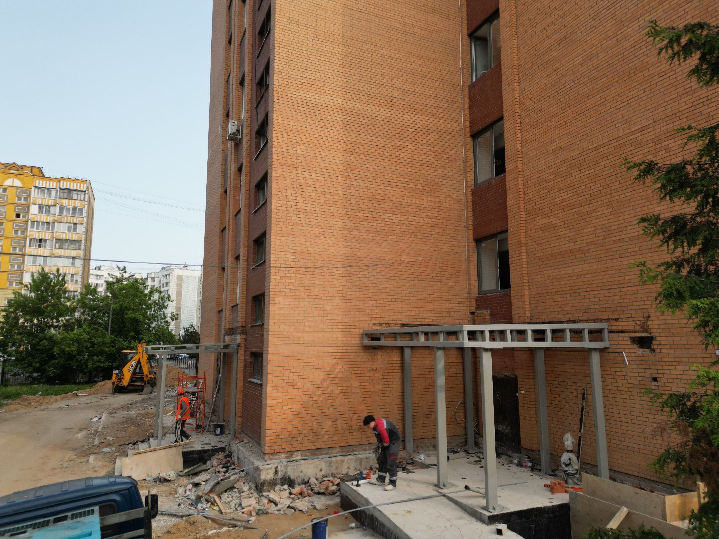 видео с коптера, поликлиника в пушкино, медицина в пушкино,