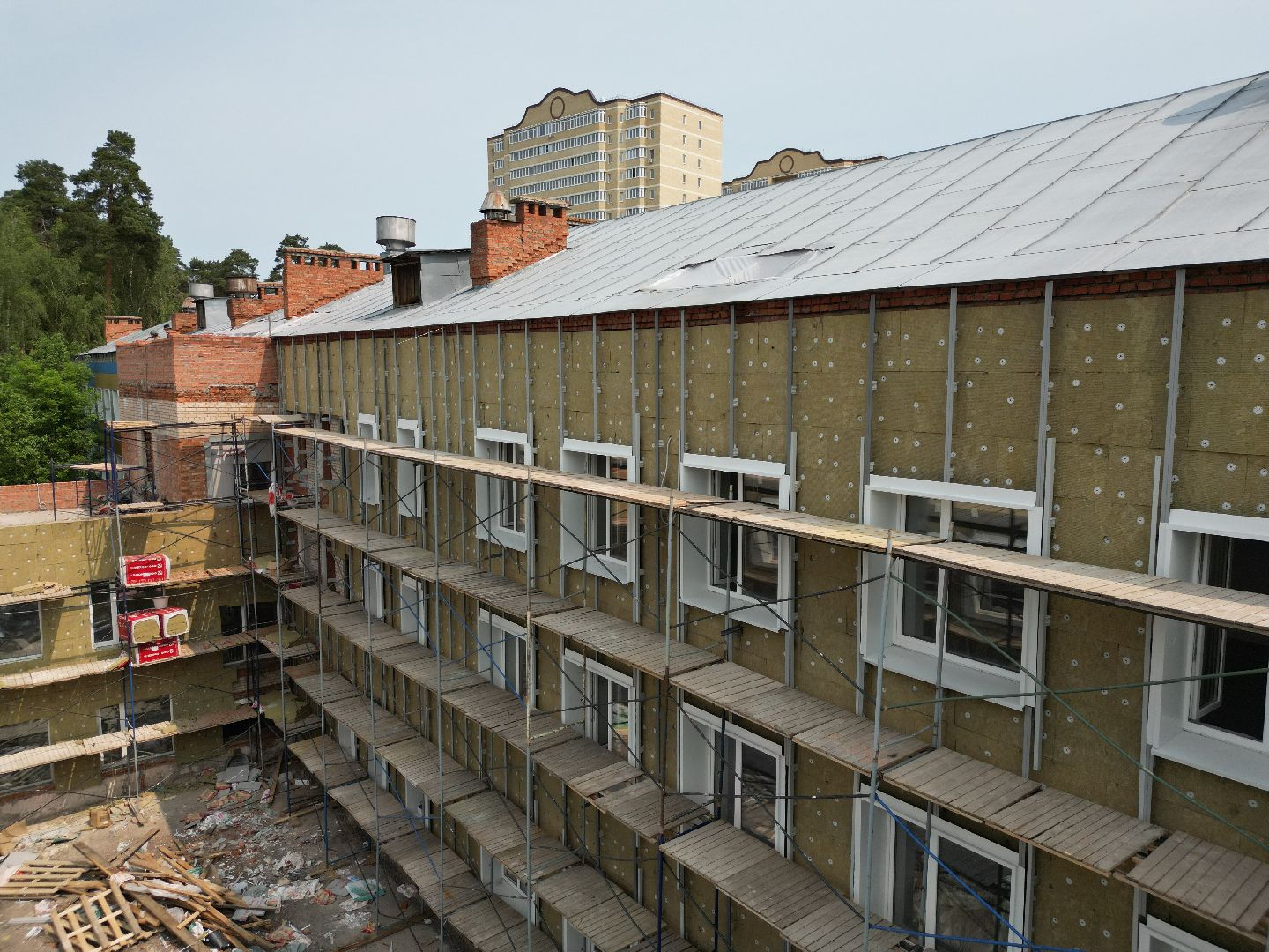 видео с коптера, школа 4 в Красноармейске, образование в подмосковье,