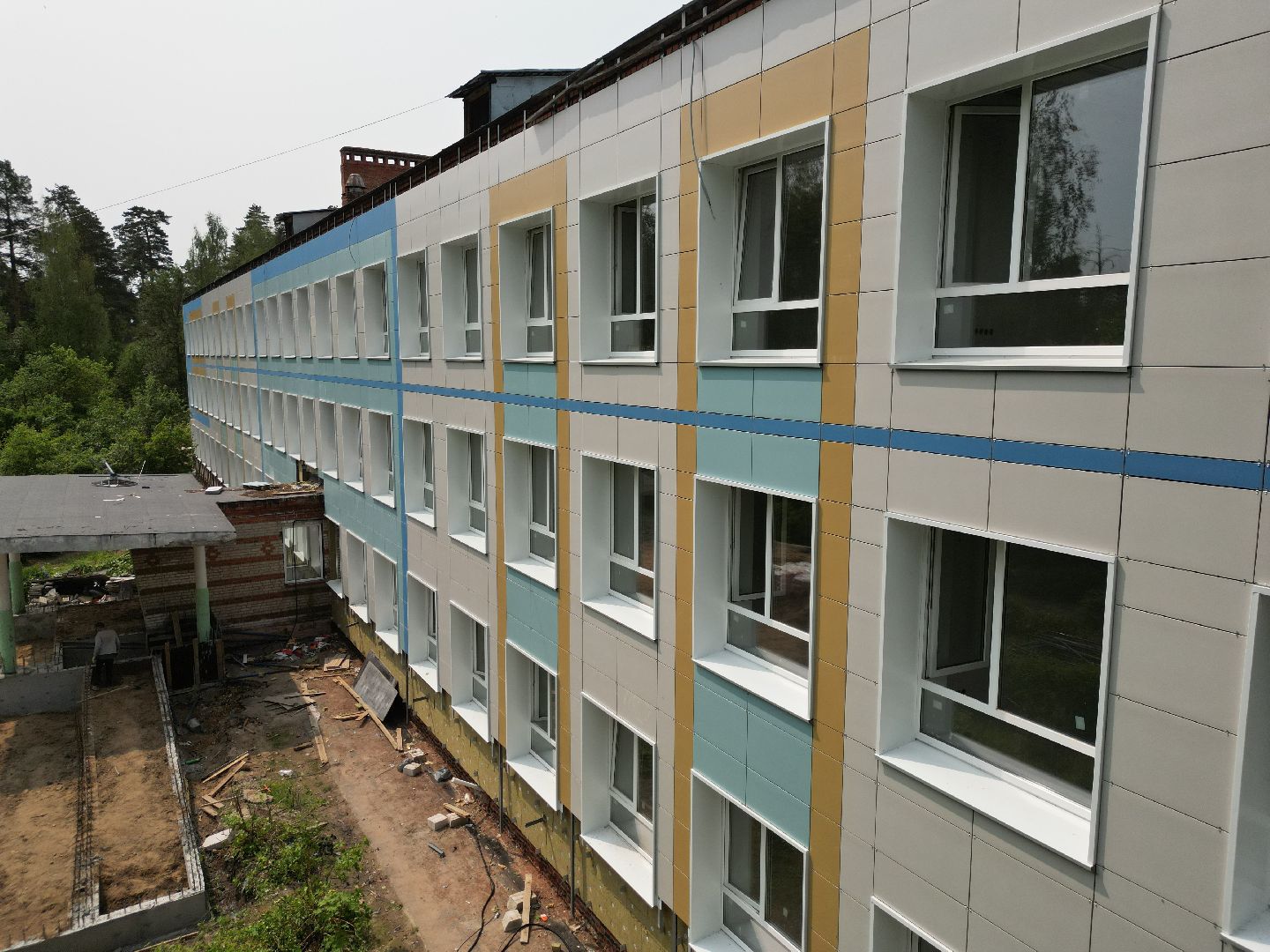 видео с коптера, школа 4 в Красноармейске, образование в подмосковье,