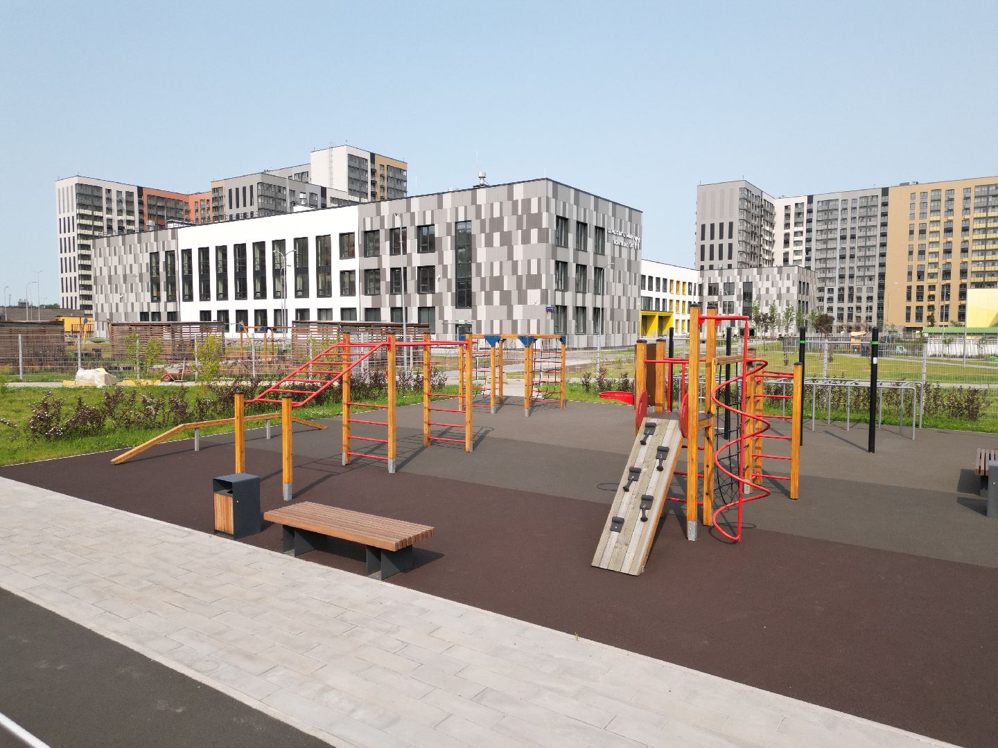 видео с коптера, новая школа в пушкино, жк новое пушкино,