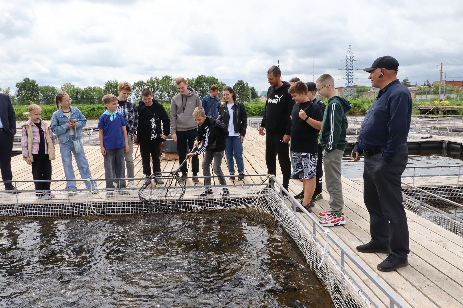 осетровое хозяйство в серебряных прудах, экскурсия, школьники, серебряные пруды,