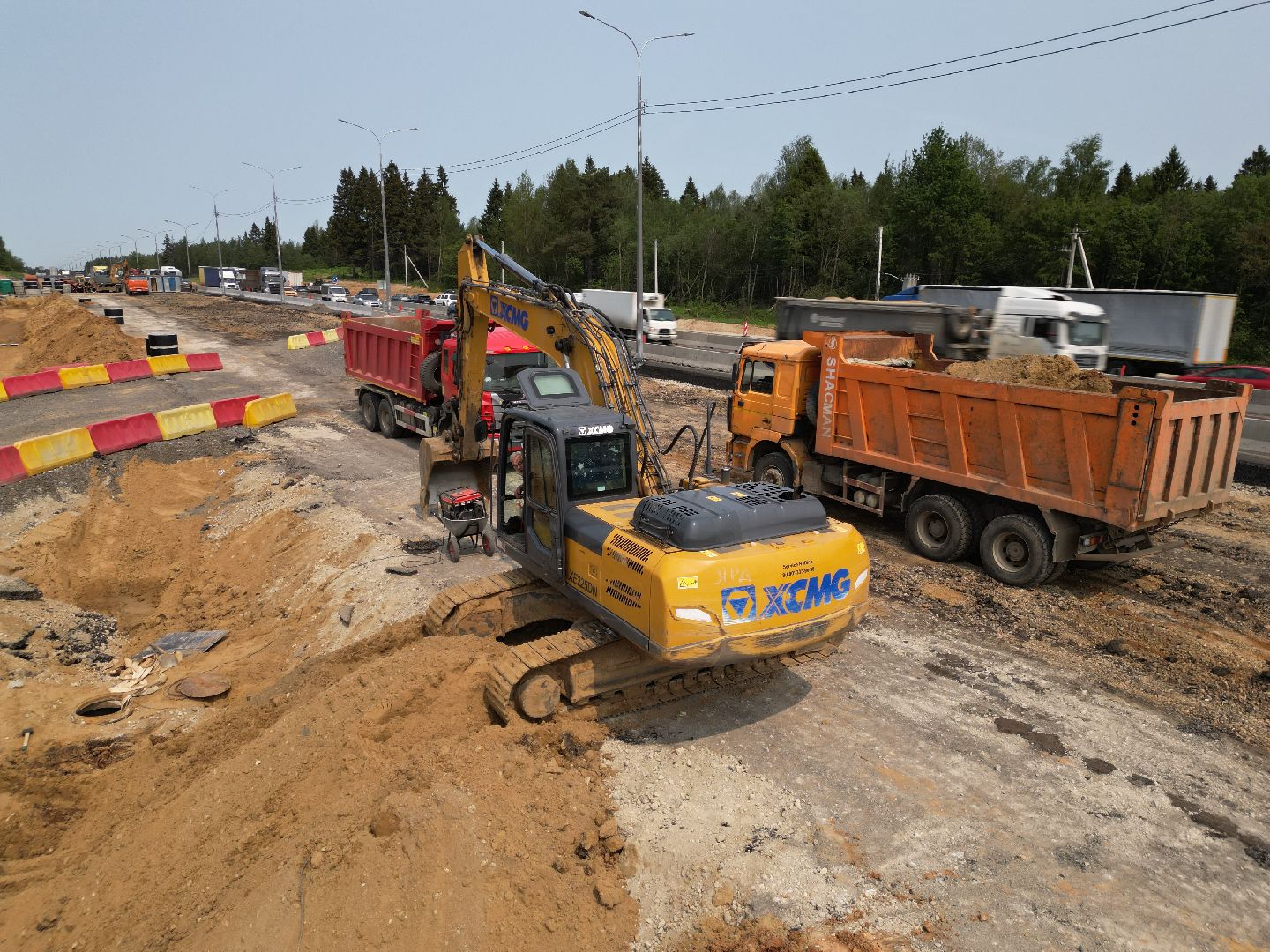 видео с коптера, трасса М-8 , Реконструкция трассы М-8,