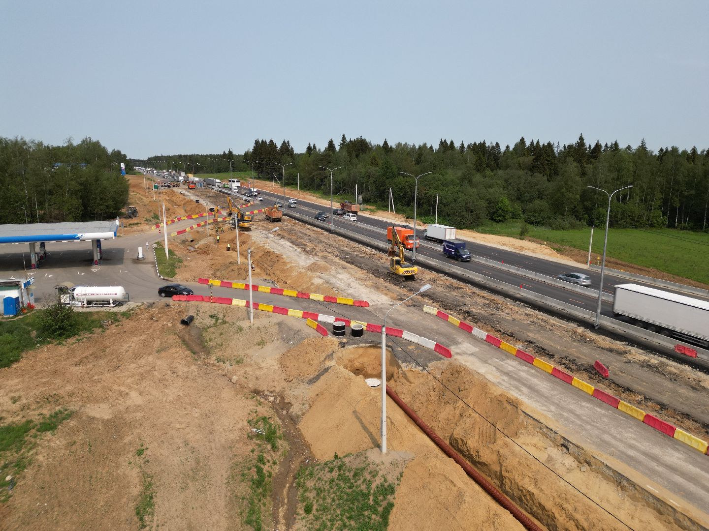 видео с коптера, трасса М-8 , Реконструкция трассы М-8,