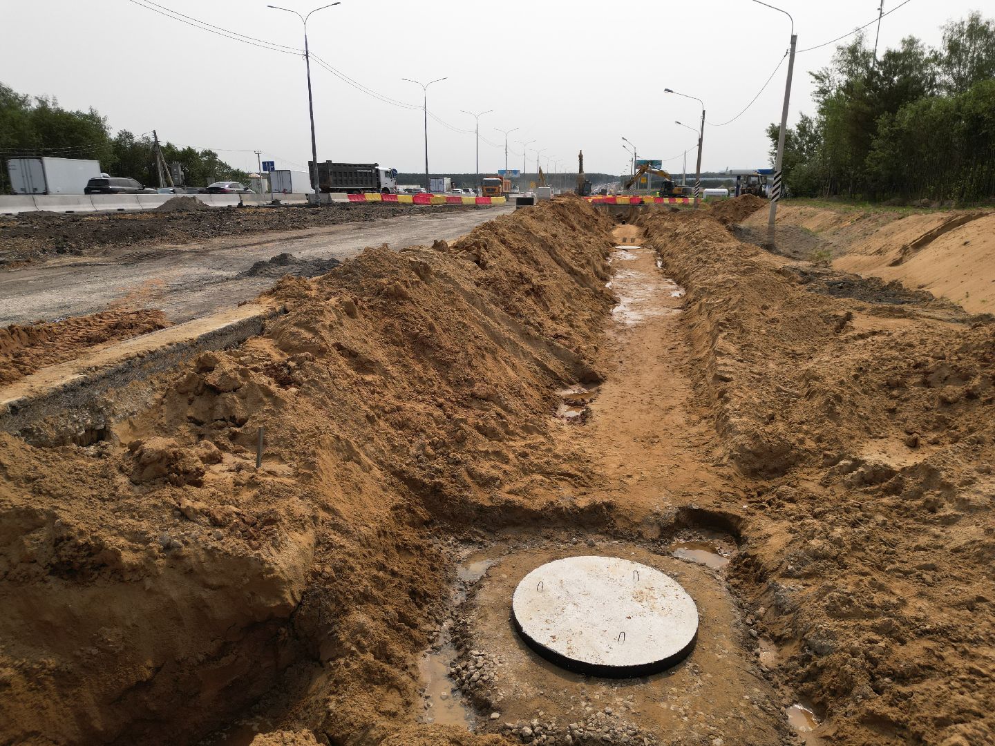 видео с коптера, трасса М-8 , Реконструкция трассы М-8,