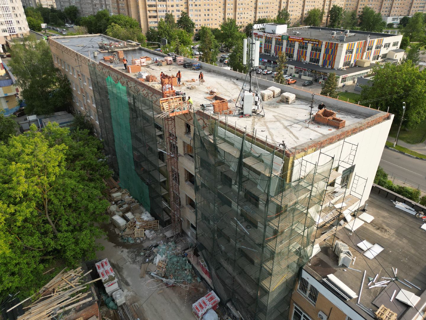 видео с коптера, поликлиника 9 в ивантеевке, медицина в пушкино,