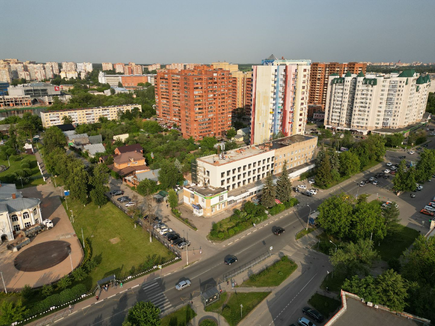 видео с коптера, поликлиника 9 в ивантеевке, медицина в пушкино,