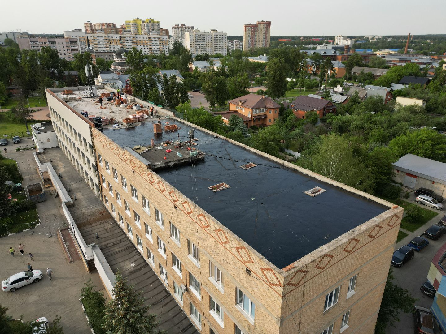 видео с коптера, поликлиника 9 в ивантеевке, медицина в пушкино,