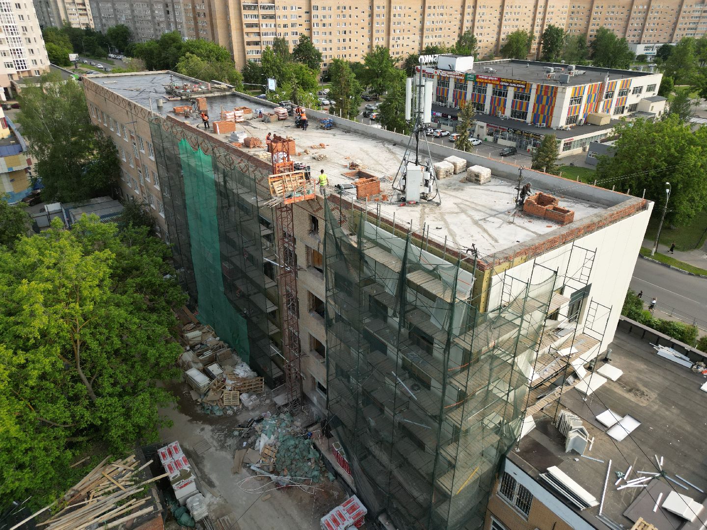 видео с коптера, поликлиника 9 в ивантеевке, медицина в пушкино,