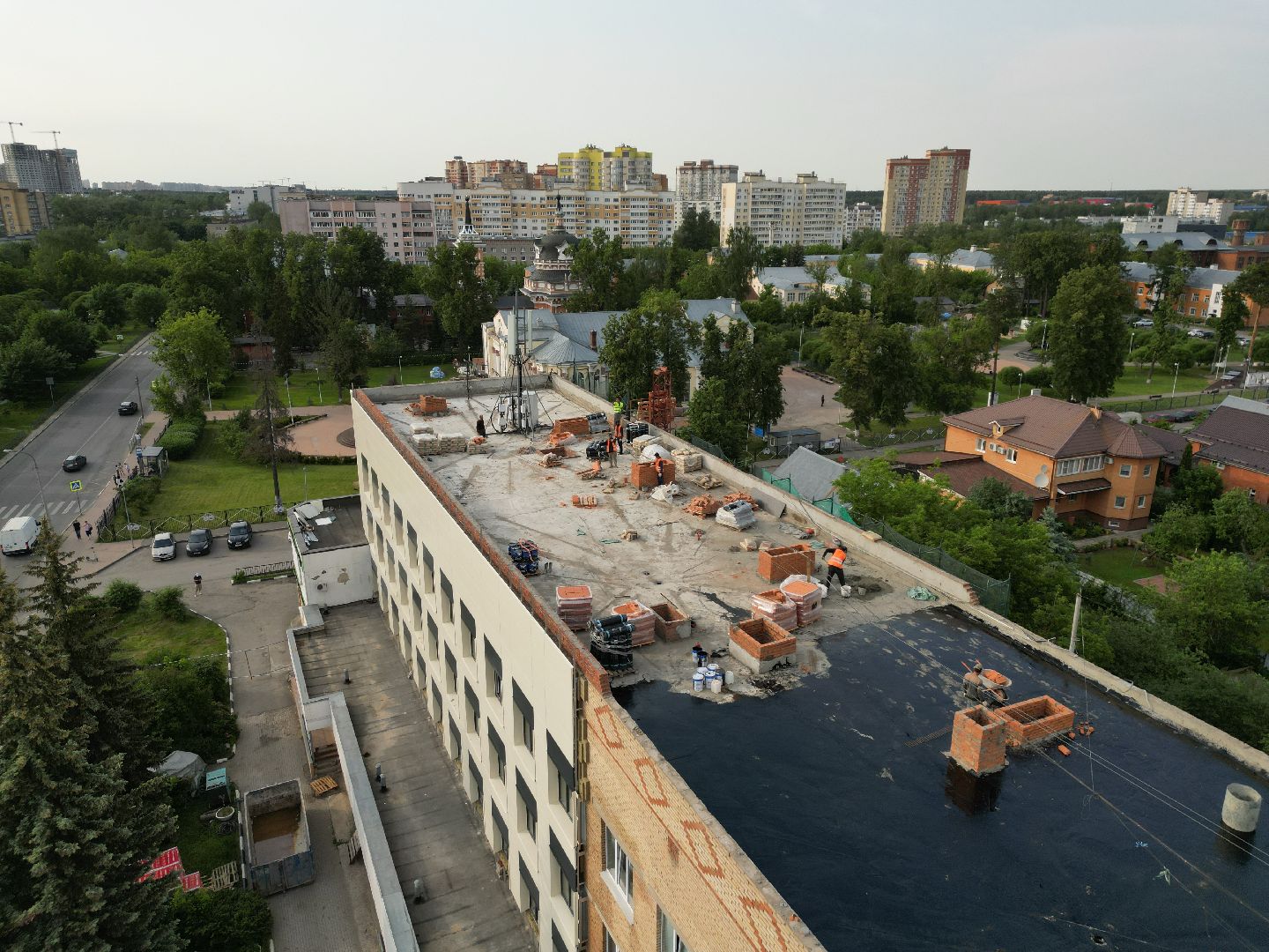 видео с коптера, поликлиника 9 в ивантеевке, медицина в пушкино,