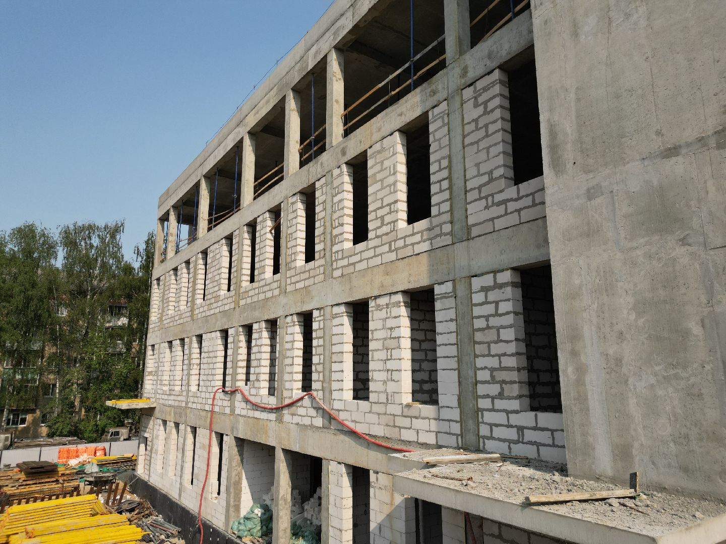 видео с коптера, детская поликлиника в пушкино, медицина в пушкино,