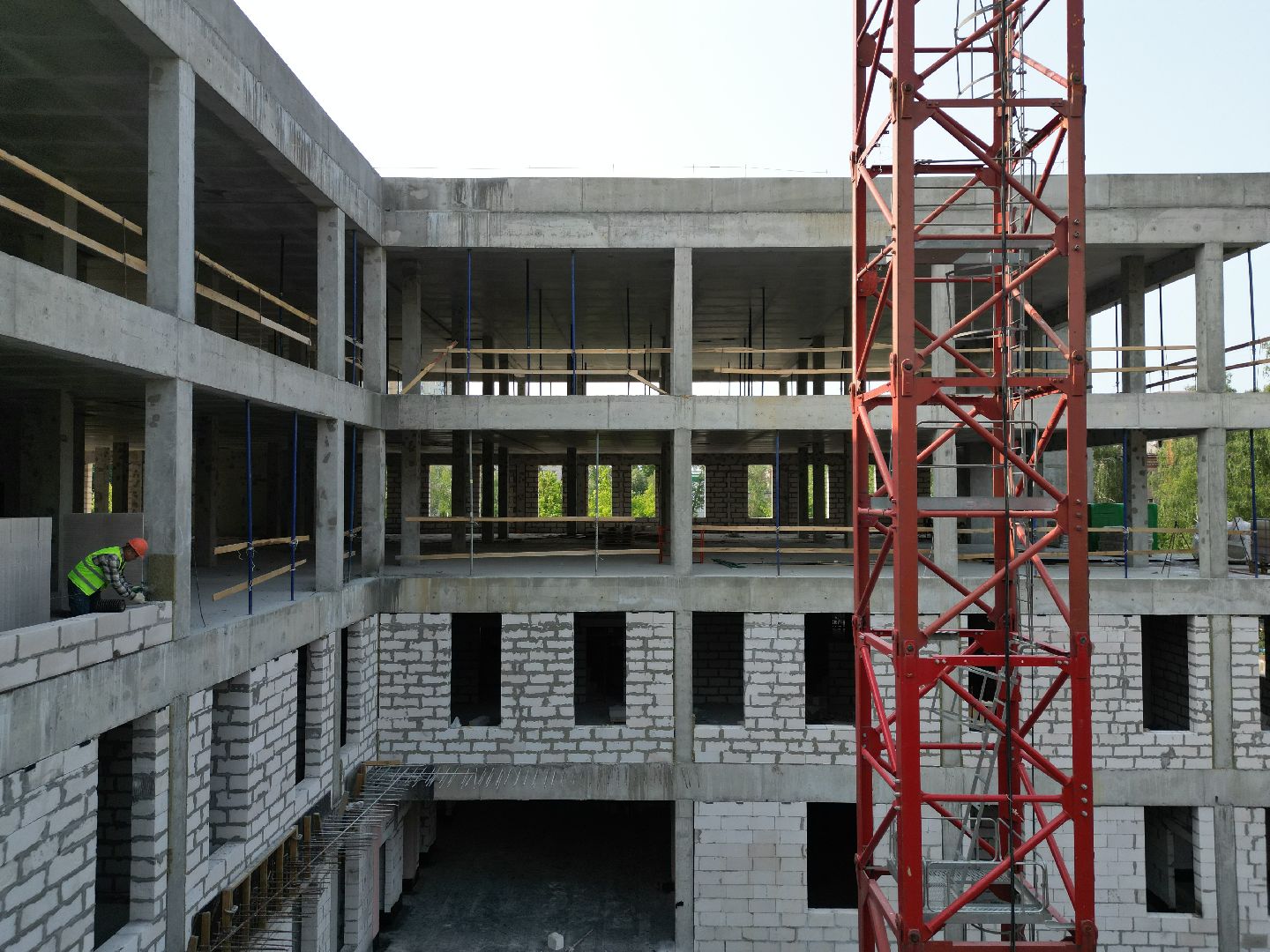 видео с коптера, детская поликлиника в пушкино, медицина в пушкино,