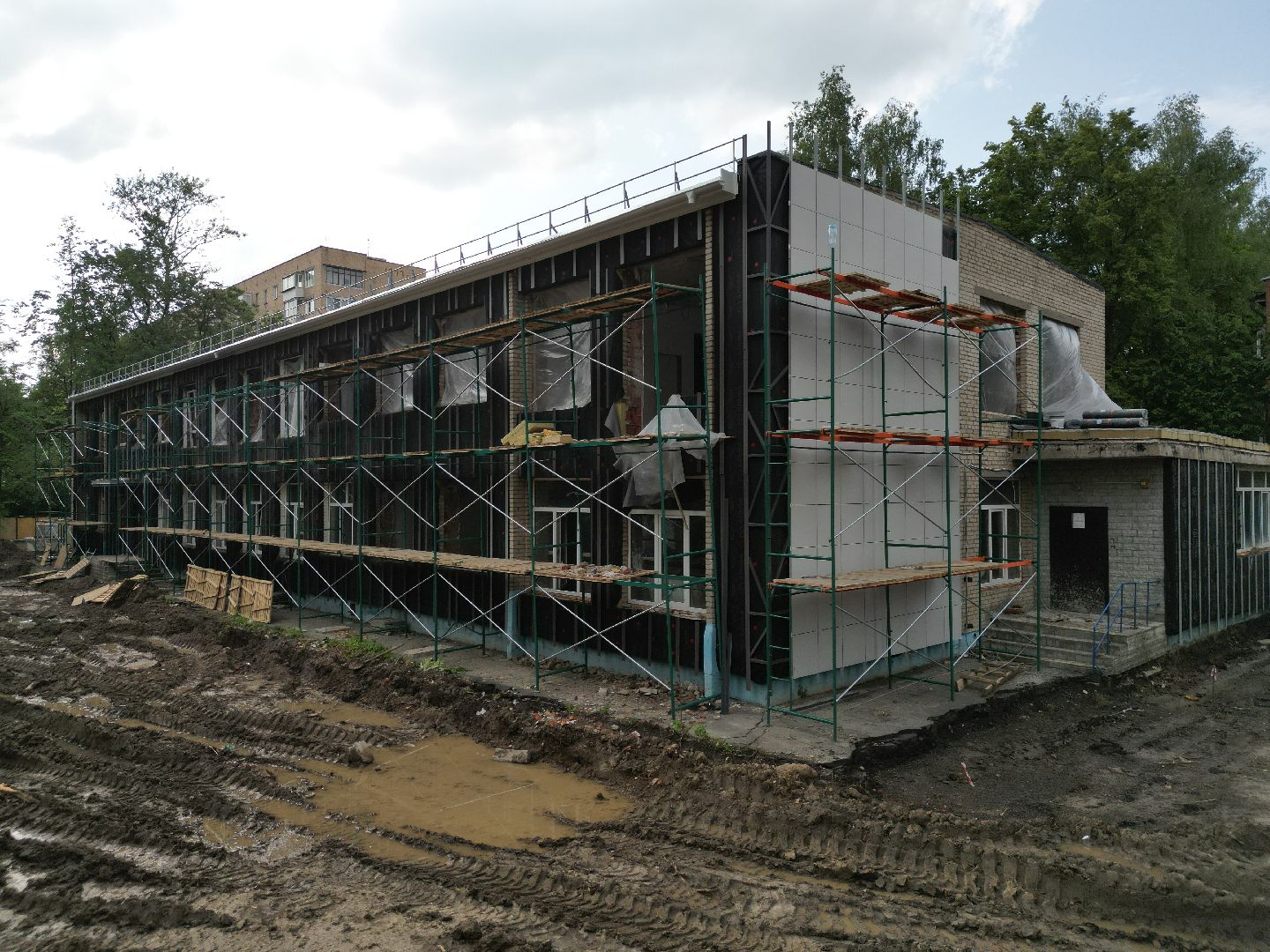 видео с коптера, детский сад Родничок, детский сад в долгопрудном,