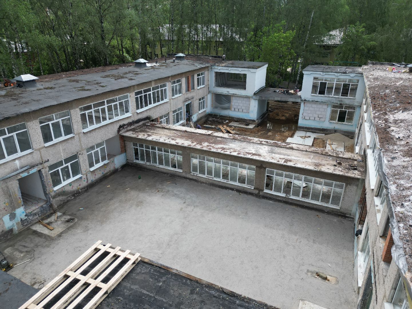 видео с коптера, детский сад 9 в долгопрудном, ремонт детского сада долгопрудный,