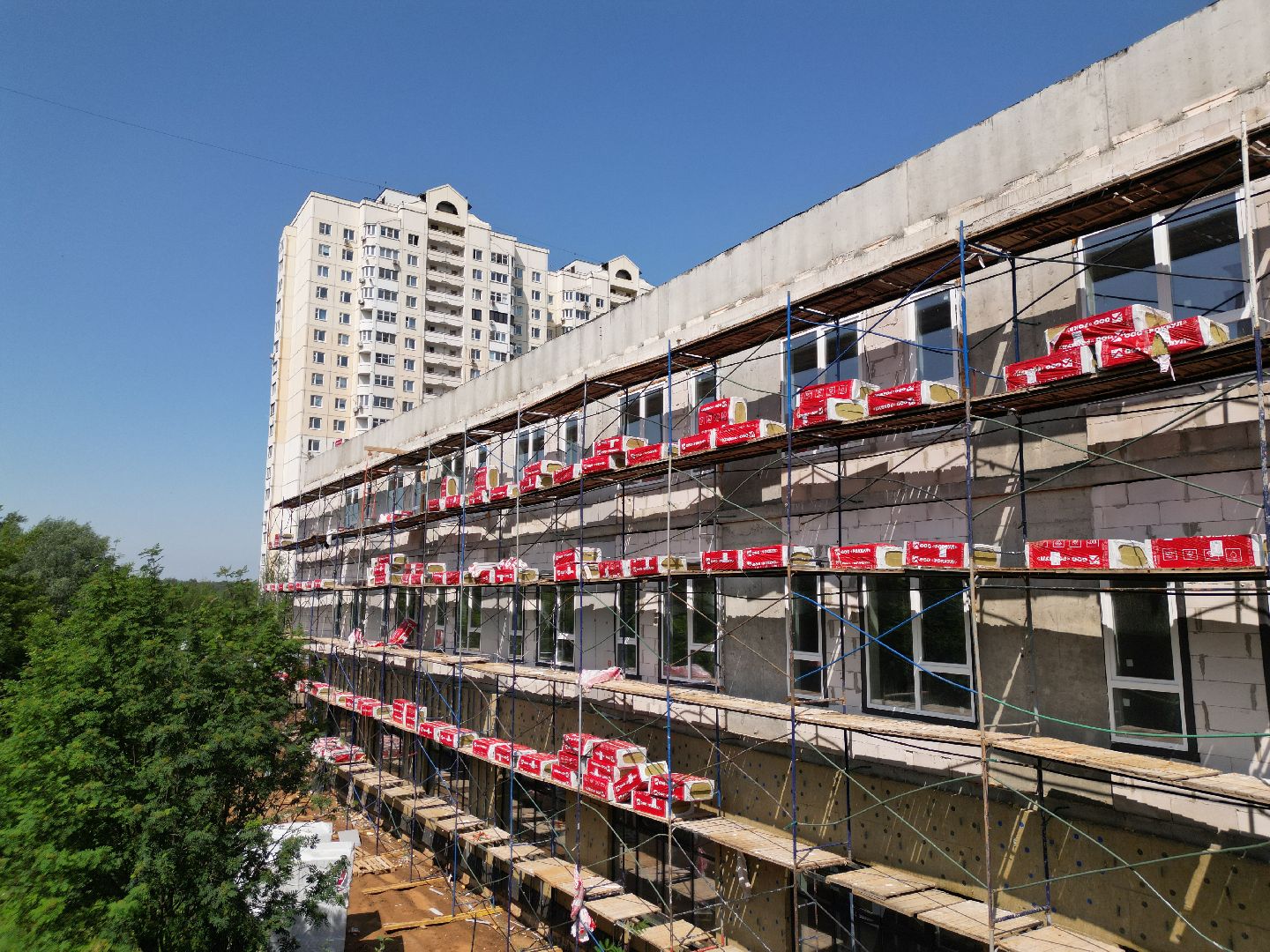 видео с коптера, пристройка к гимназии 13, гимназия 13 в долгопрудном,