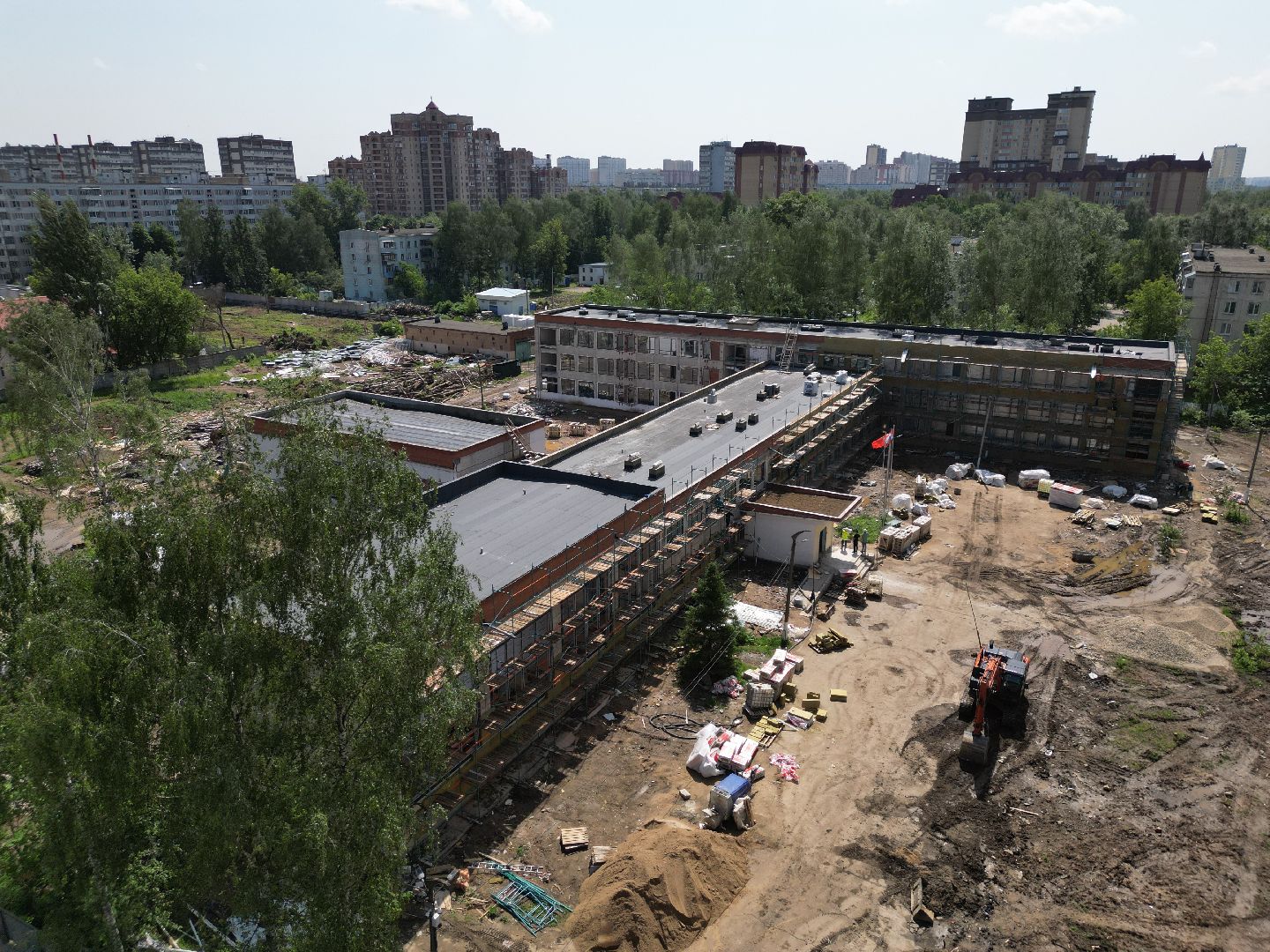 видео с коптера, школа 7 в долгопрудном, ремонт школы 7 долгопрудный,