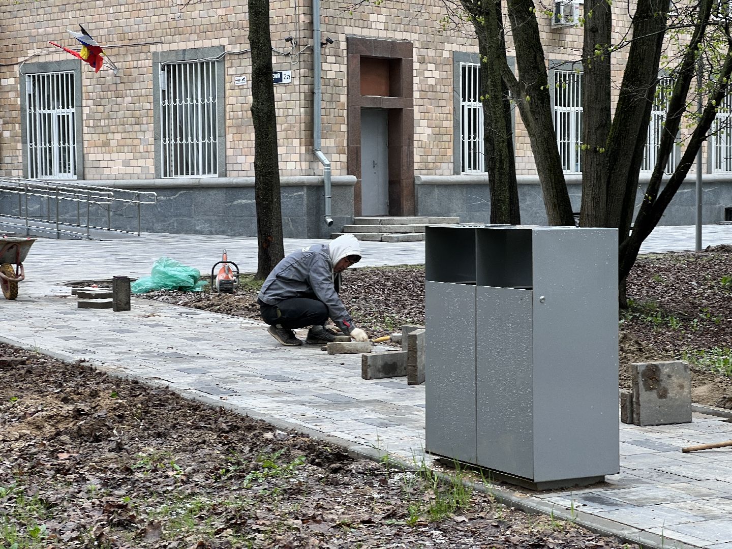 Химки, парк Толстого, благоустройство, замена плитки, городская среда