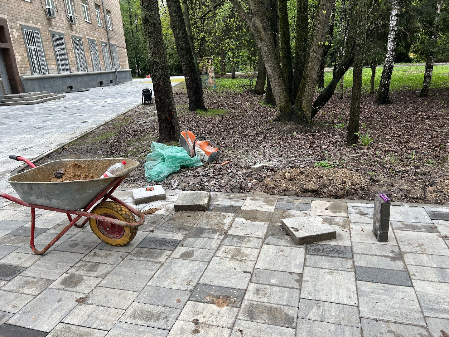 Химки, парк Толстого, благоустройство, замена плитки, городская среда