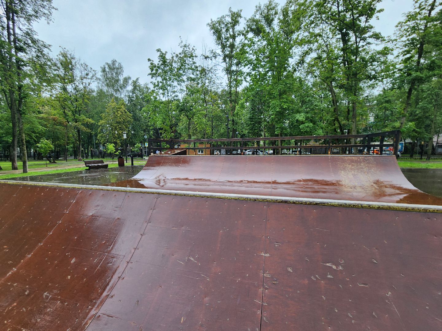 Центральный парк Пушкино , Благоустройство , скейт площадка,