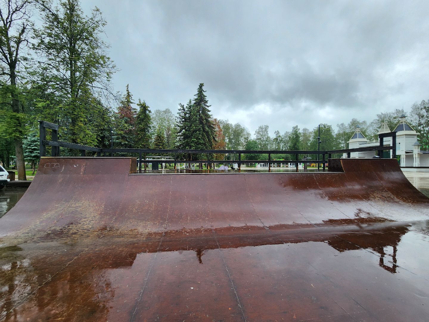 Центральный парк Пушкино , Благоустройство , скейт площадка,