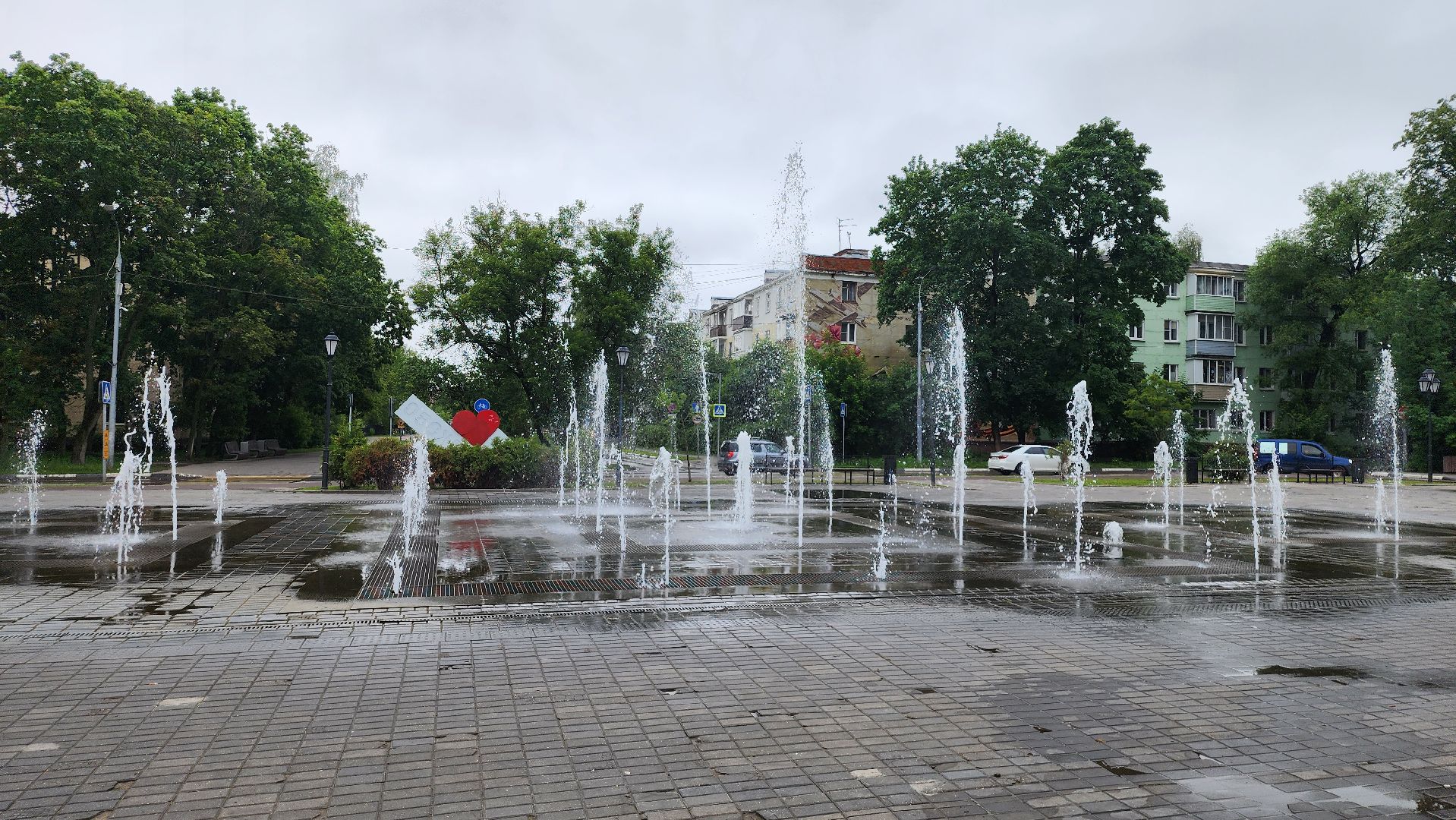 замена плитки, Обновление сквера, щёлково,