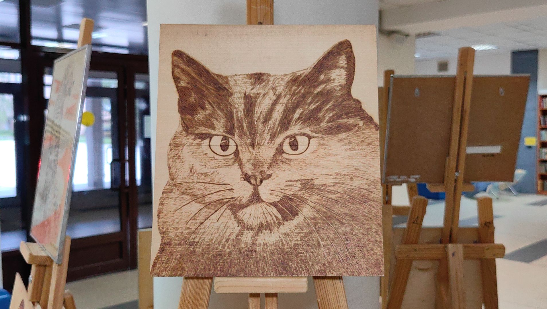 выставка, ретроспектива, дерево, выжигание, юбилей, медаль,