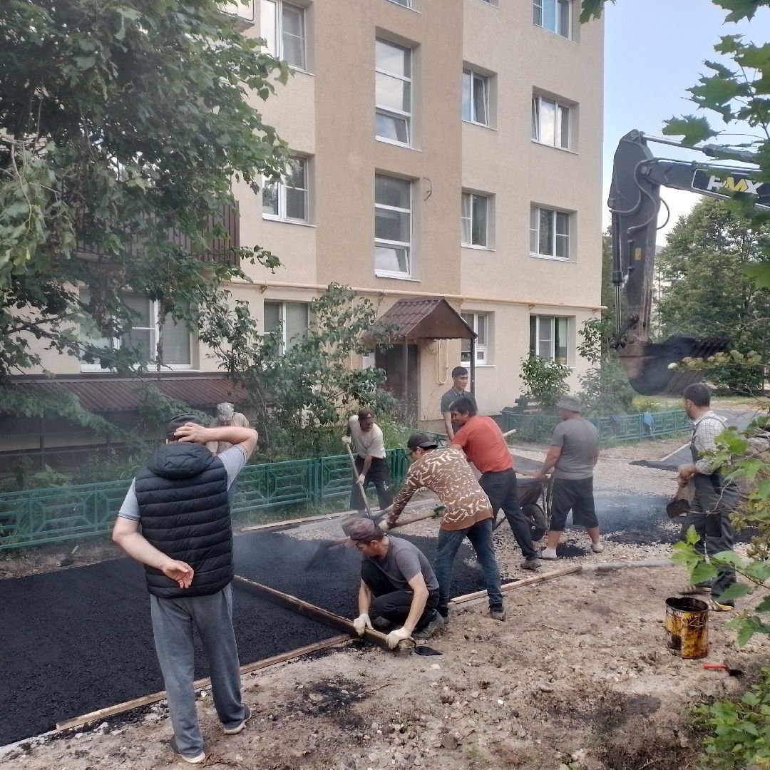 городской округ восход, асфальт, благоустройсво, программа губернатора, двор асфальт,