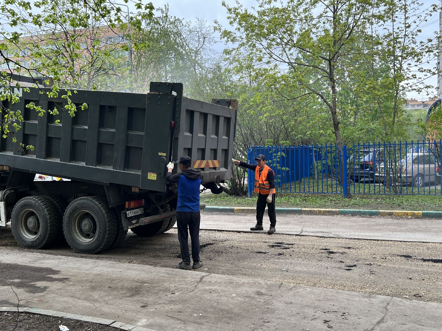 Химки, улица Строителей, ямочный ремонт, благоустройство