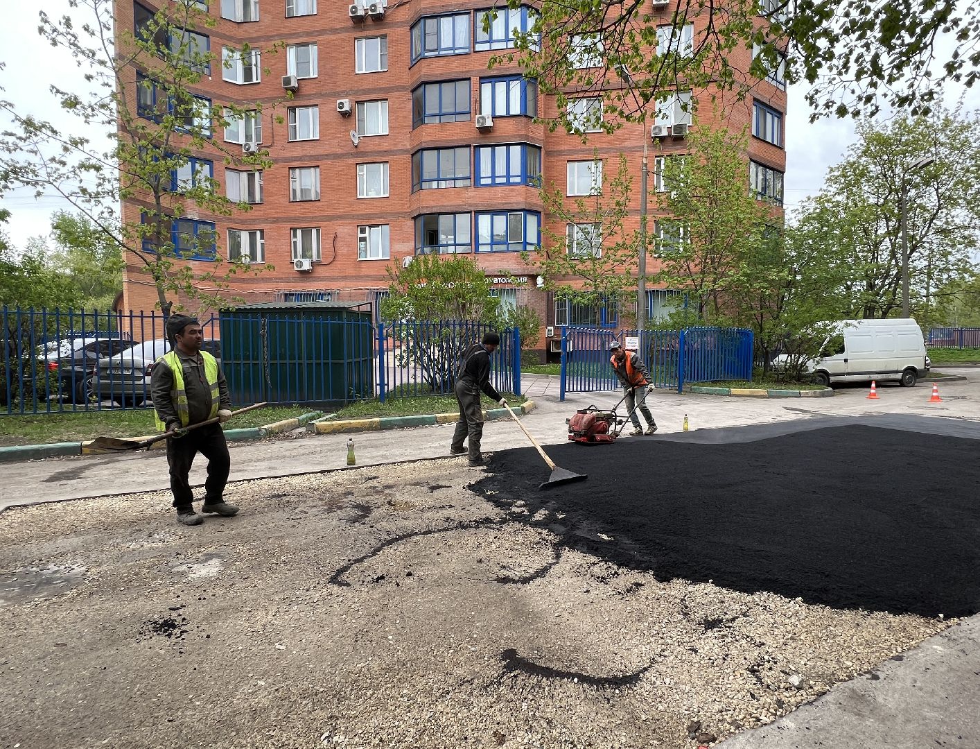 Химки, улица Строителей, ямочный ремонт, благоустройство